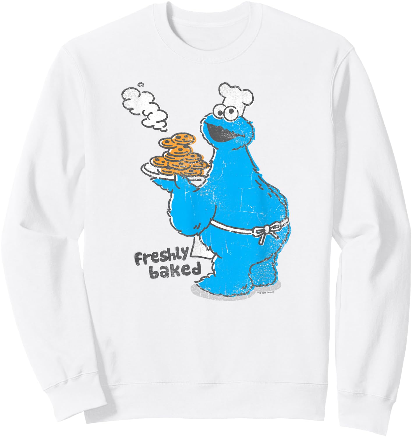 Sesame Street Cookie Monster Freshly Baked Sweatshirt - Sweatshirt | White