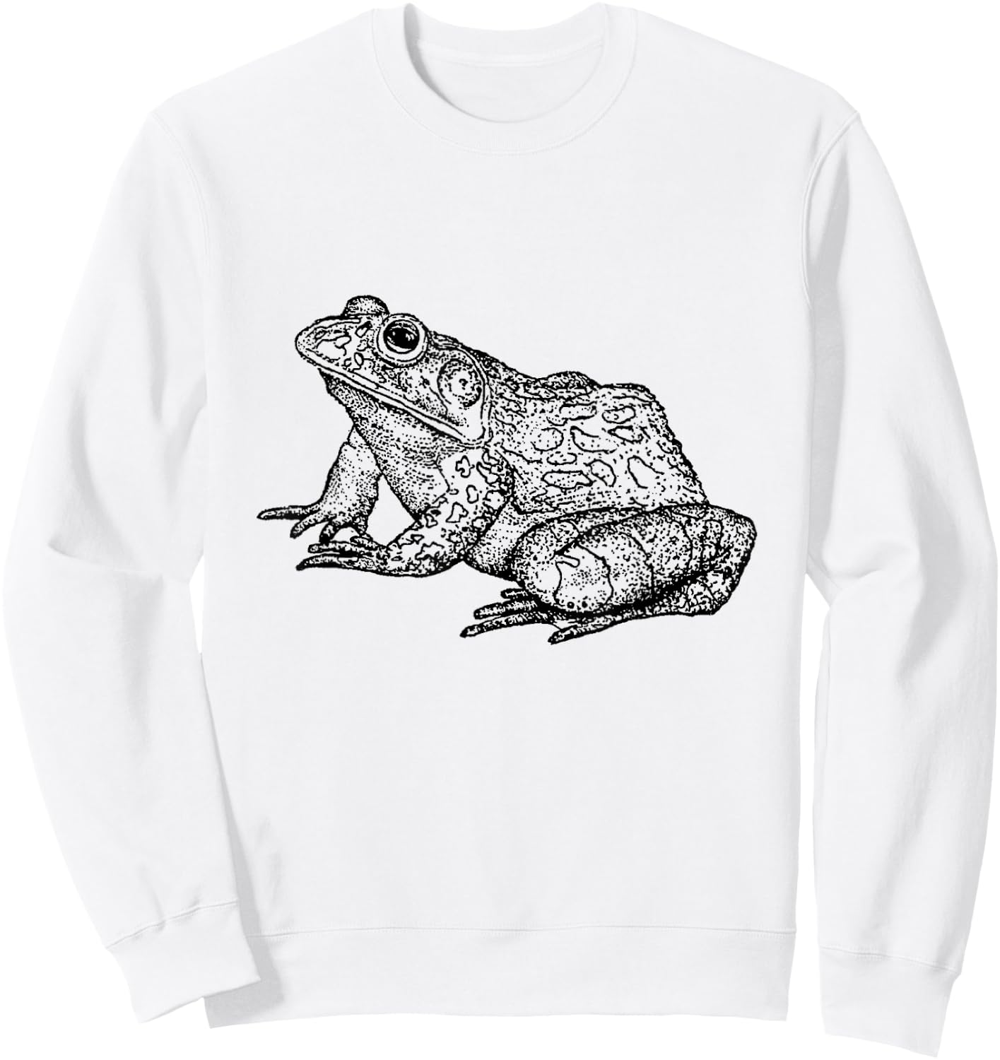 Vintage Bullfrog Print Sweatshirt - Sweatshirt | White