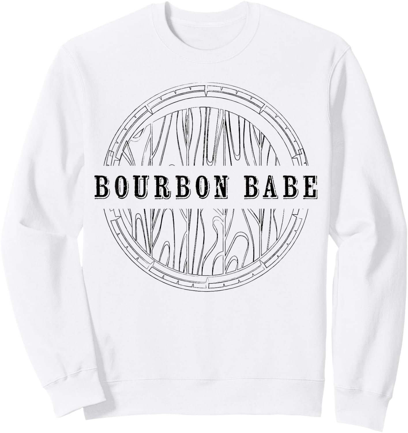 Kentucky Bourbon Babe Whiskey Barrel Country Fan Sweatshirt - Sweatshirt | White