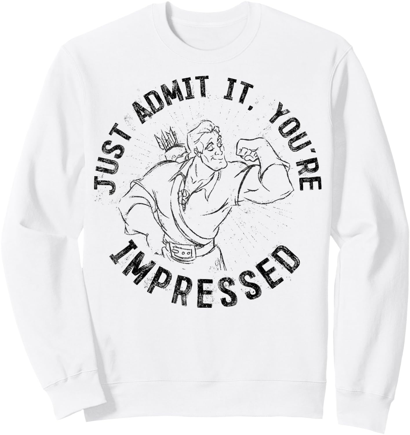 Disney Beauty & The Beast Gaston Impressive Graphic Sweatshirt - Sweatshirt | White
