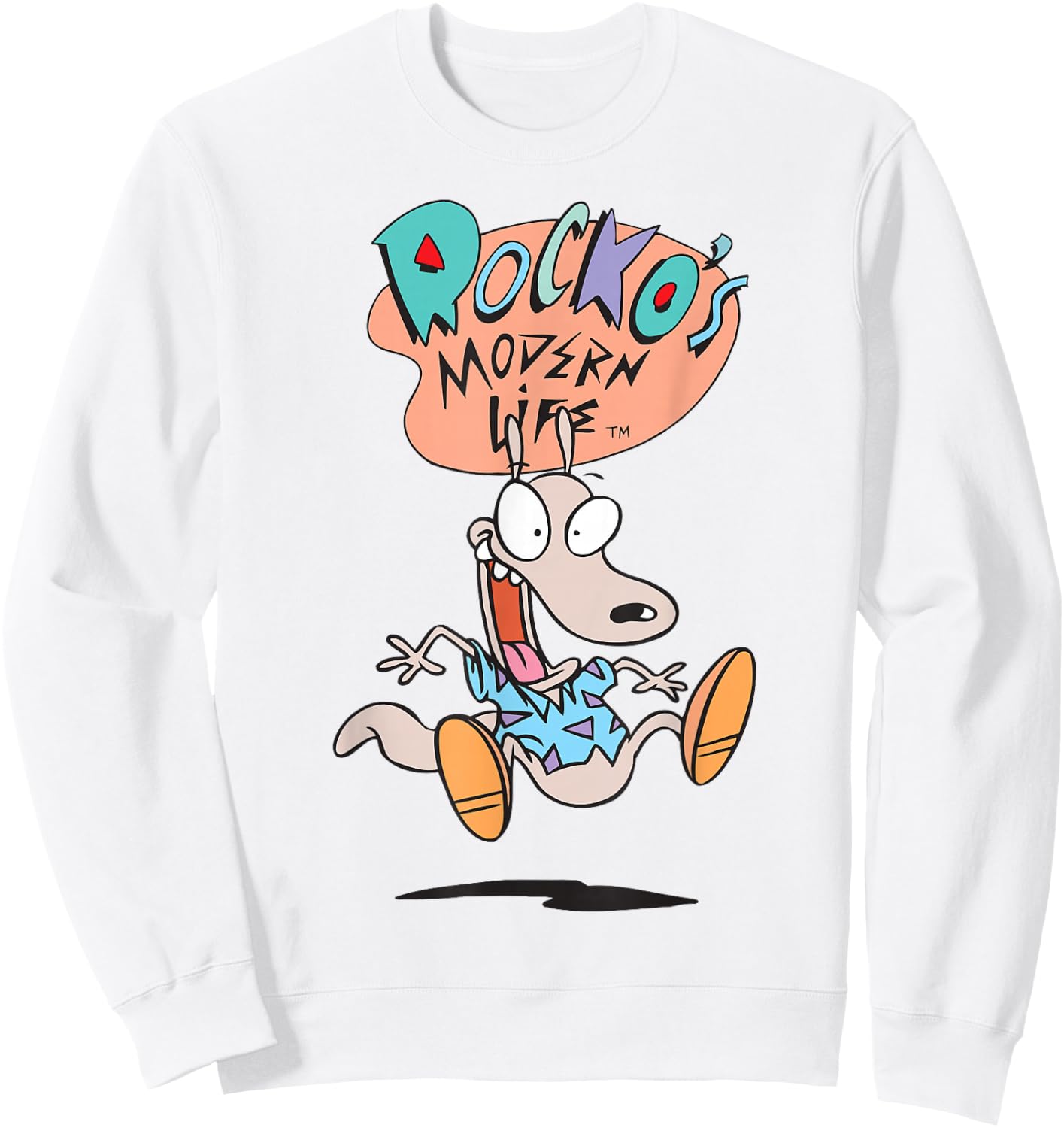 Rocko Modern Life Rocko Jumping Graphic T- Shirts Sweatshirt - Sweatshirt | White
