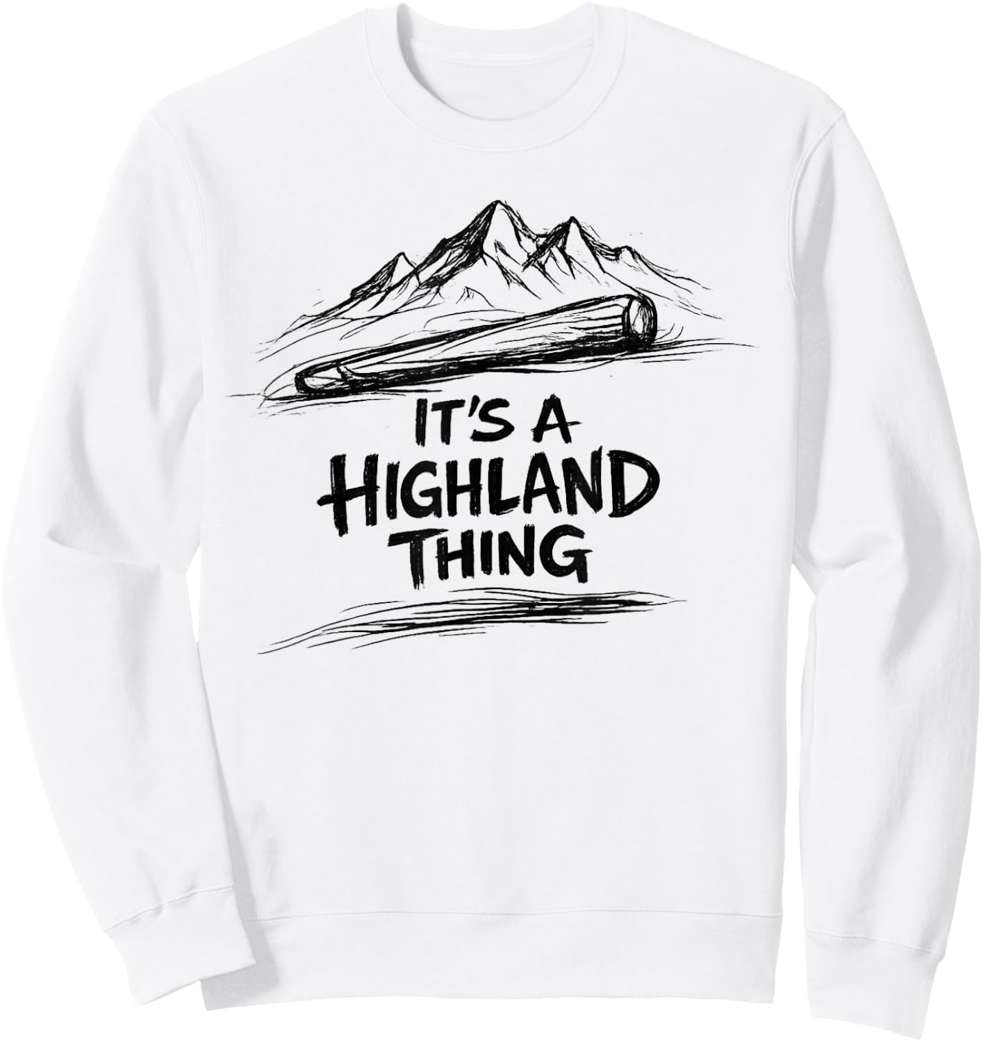 It´s a Highland Thing Warrior Caber Toss Highland Games Men Sweatshirt - Sweatshirt | White