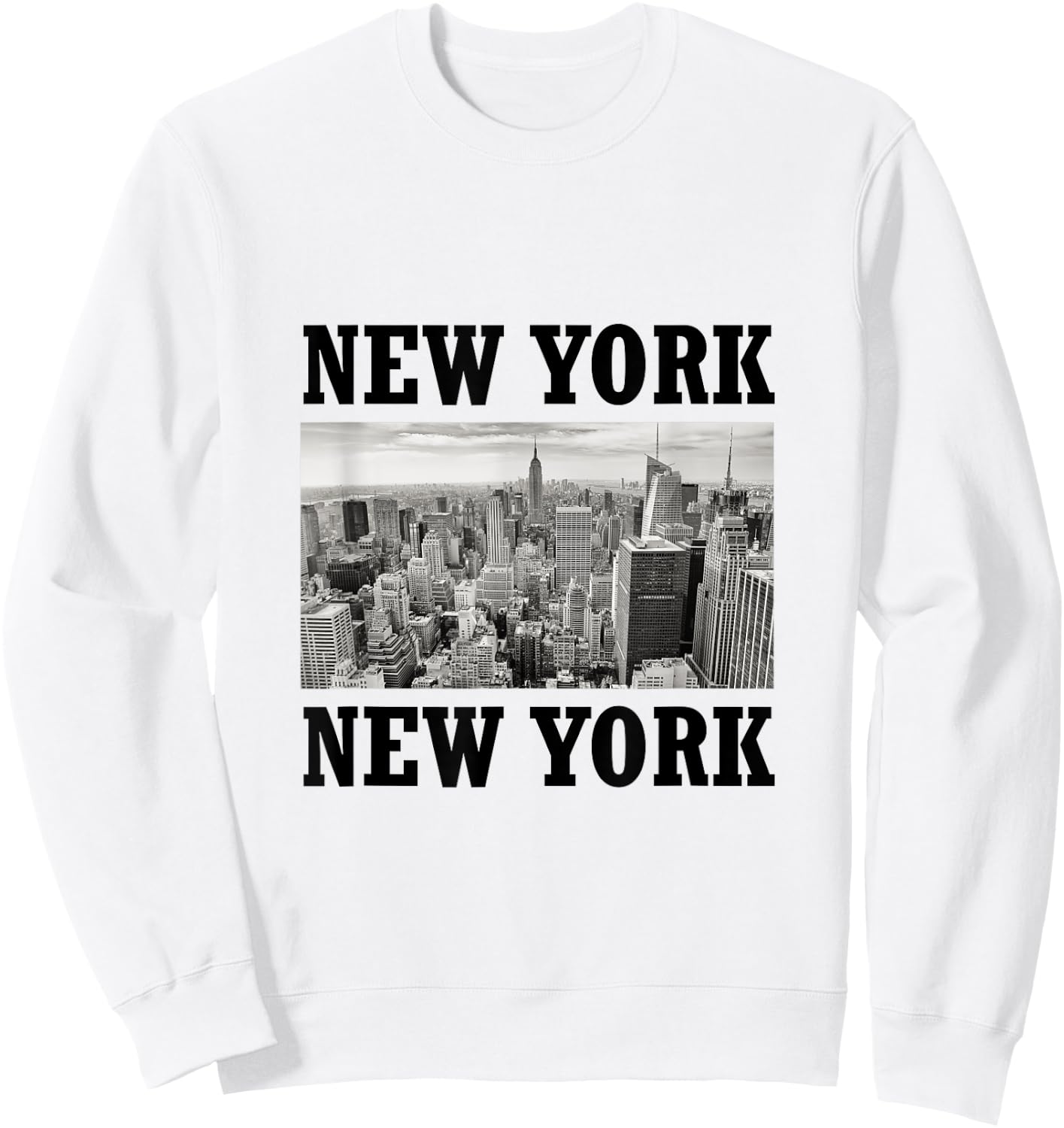 New York New York City Photo Sweatshirt - Sweatshirt | White