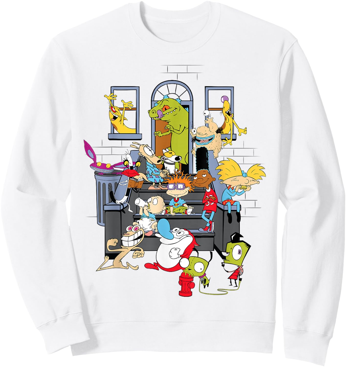Nickelodeon Classic Characters Apartment Hangout Sweatshirt - Sweatshirt | White
