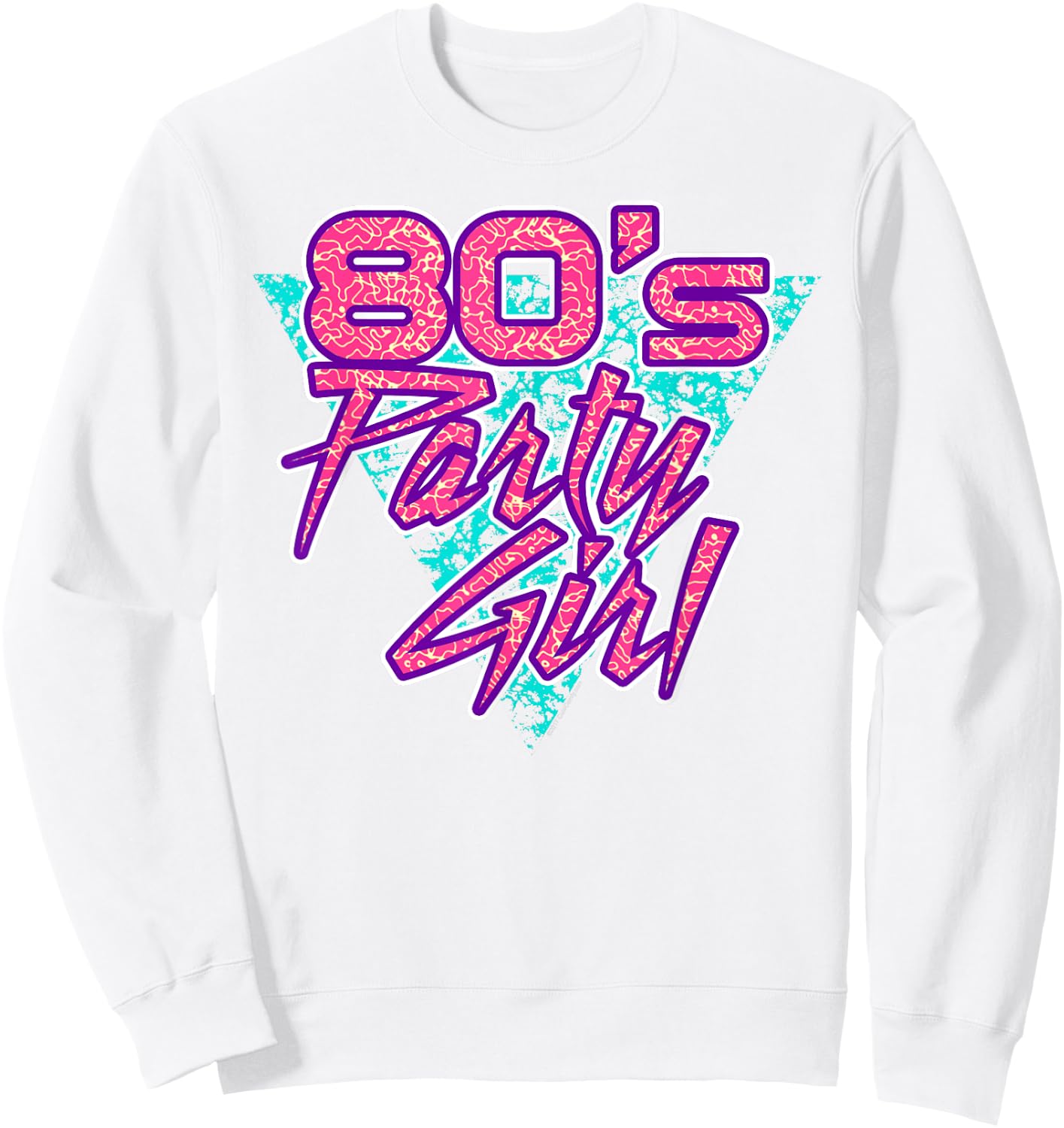 80s Party Girl Eighties Dance Party Costume Sweatshirt - Sweatshirt | White