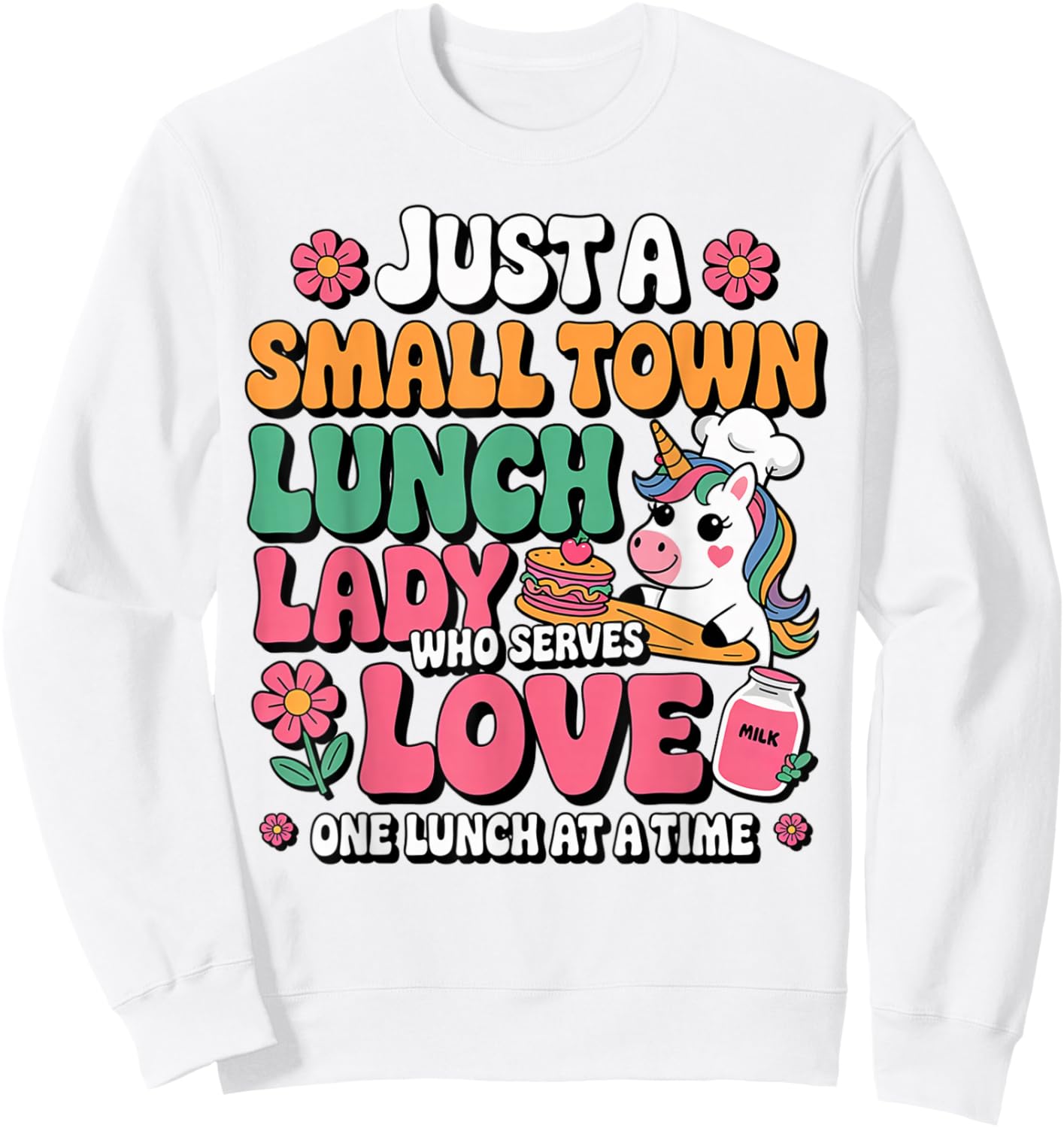 Lunch Lady School Cafeteria Crew Sweatshirt - Sweatshirt | White