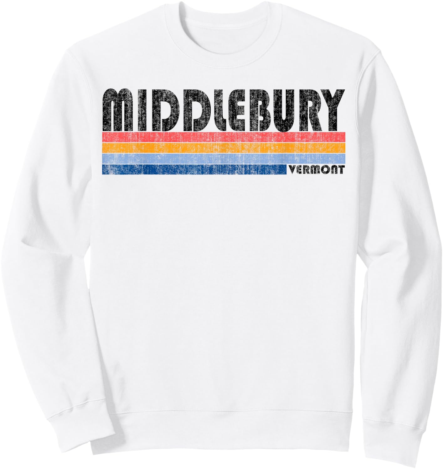 Vintage 1980s Style Middlebury VT Sweatshirt - Sweatshirt | White