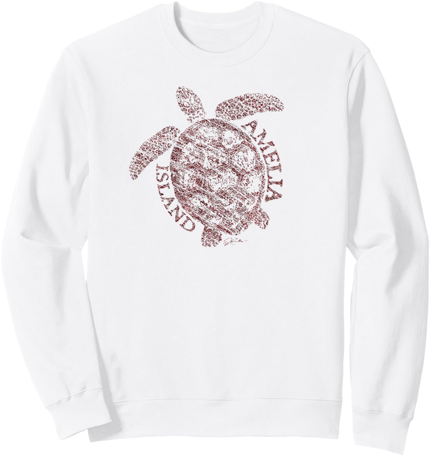 JCombs: Amelia Island, Florida, Sea Turtle Sweatshirt - Sweatshirt | White