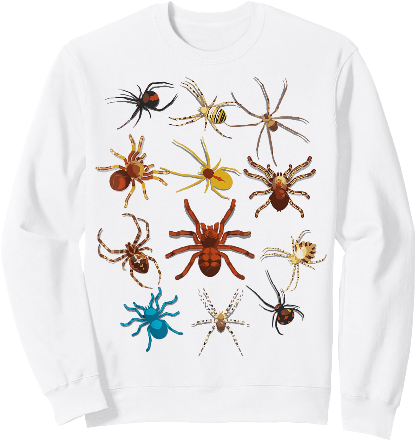 Funny Spiders | Cute Halloween Scary Spiders Gift Sweatshirt - Sweatshirt | White