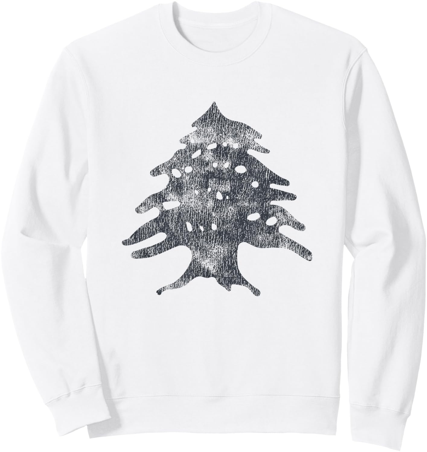 Vintage Lebanese Flag Of Lebanon Tree Retro Souvenir Sweatshirt - Sweatshirt | White