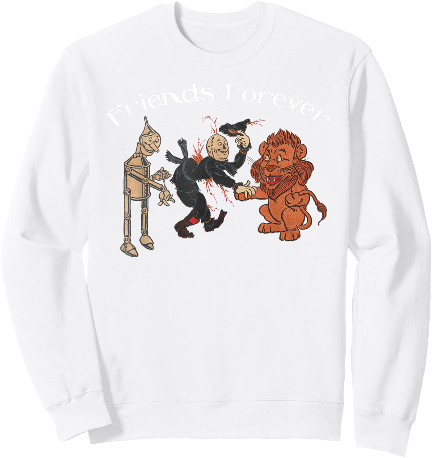 Wizard of OZ - Tin Man, Scarecrow, Cowardly Lion Sweatshirt - Sweatshirt | White