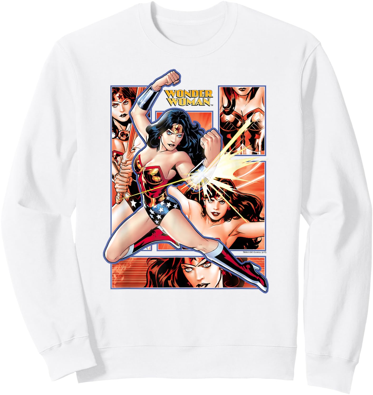 Wonder Woman Comic Panels Sweatshirt - Sweatshirt | White