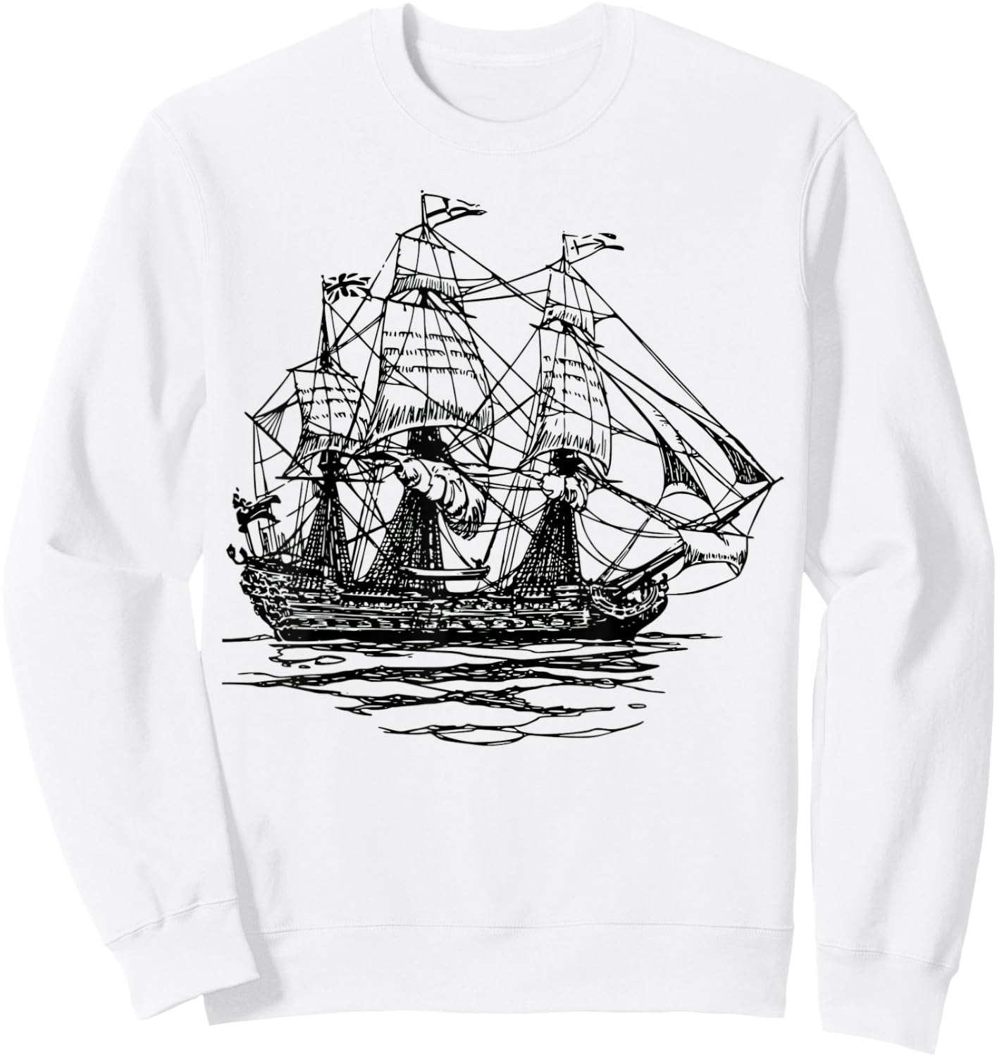 Sheldon Nerdy Vintage Retro Boat Pirate Ship Geek Gift Sweatshirt - Sweatshirt | White