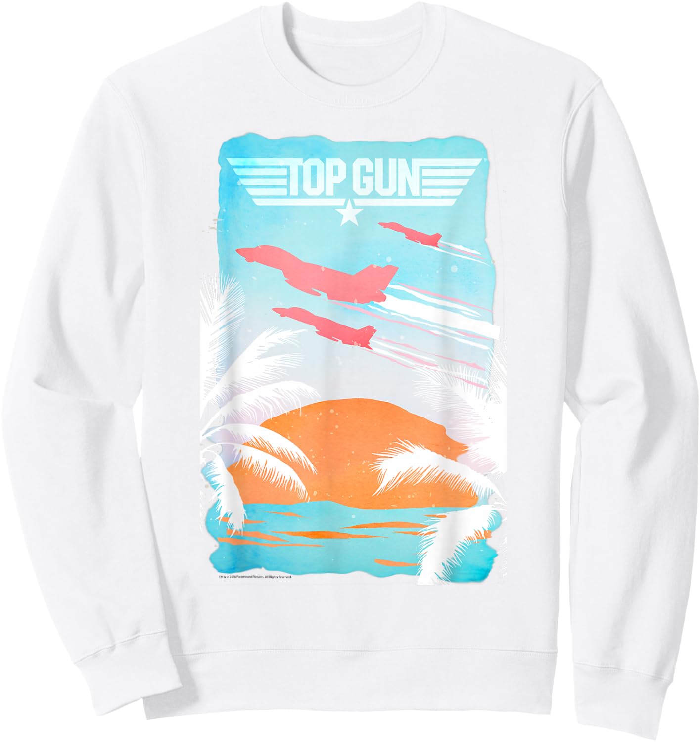 Top Gun Baja Sunset Action Movie Sweatshirt - Sweatshirt | White
