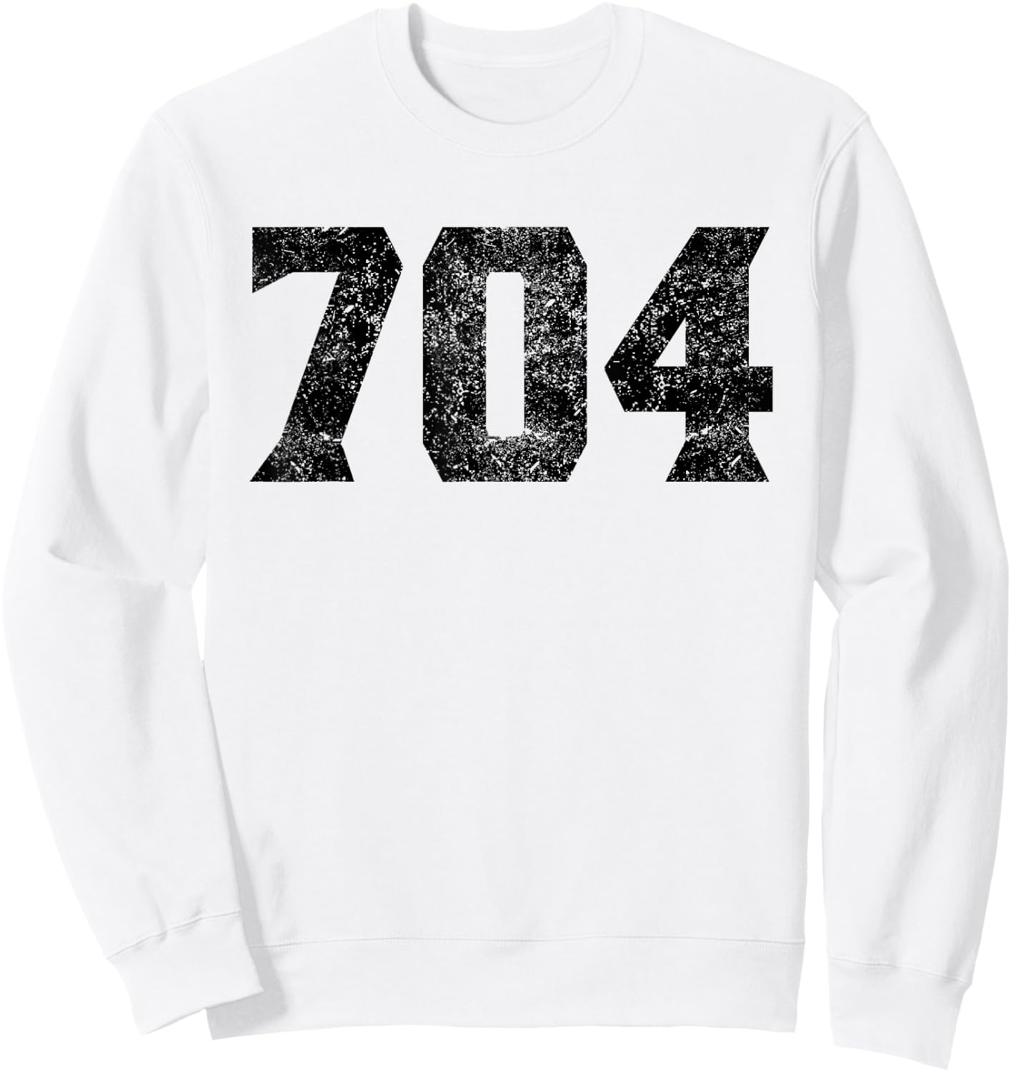704 Area Code Charlotte NC Graphic Sweatshirt - Sweatshirt | White