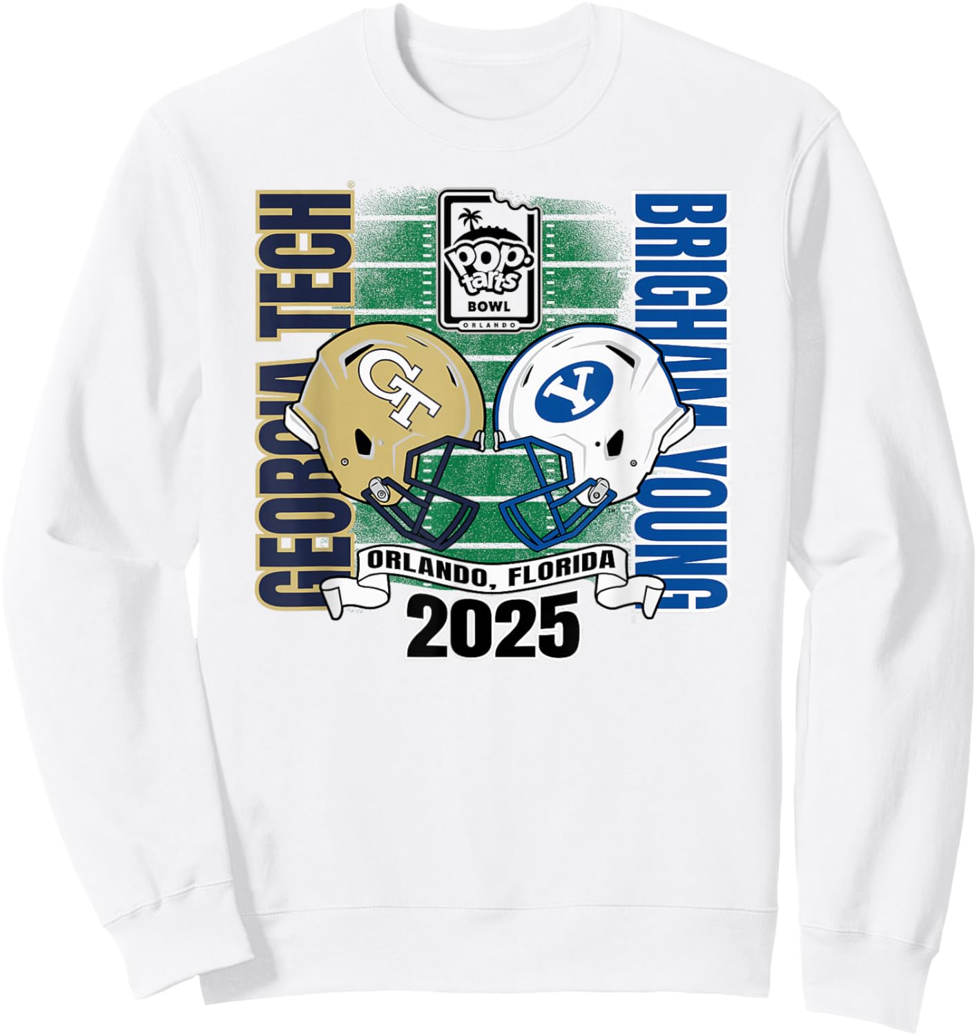 Georgia Tech Yellow Jackets vs BYU Cougars Pop-Tarts Bowl 25 Sweatshirt - Sweatshirt | White
