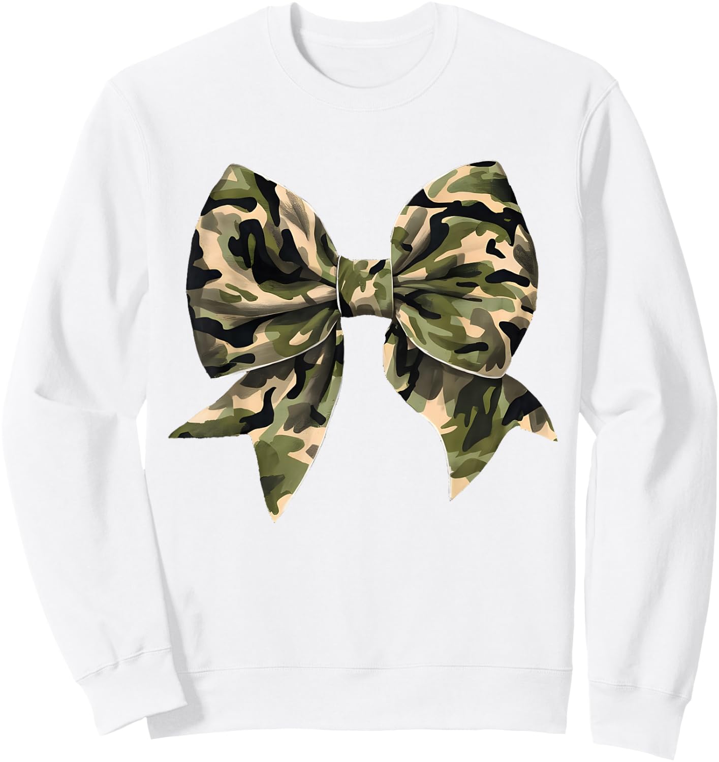 Camo Coquette Bow Hunting Duck Hunting Camouflage Sweatshirt - Sweatshirt | White