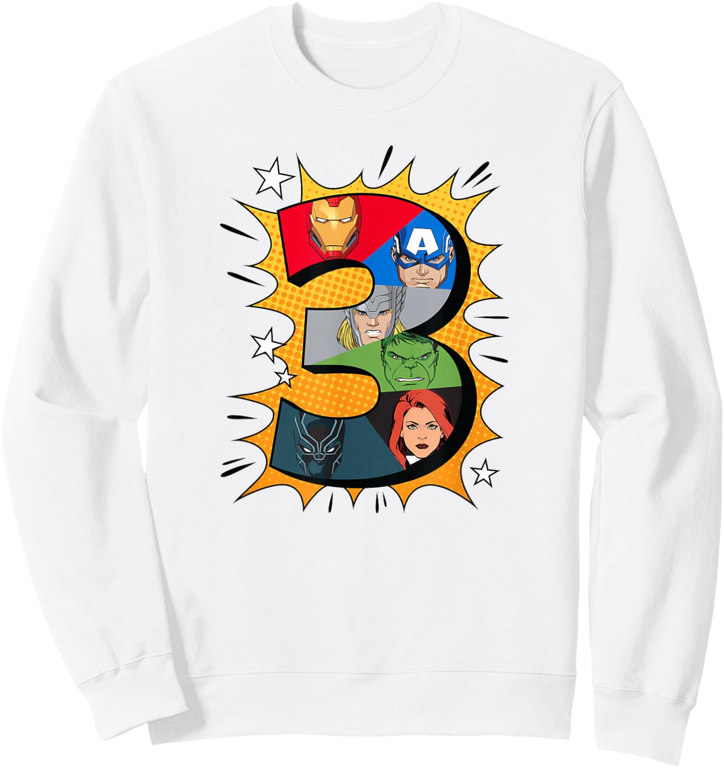 Marvel Avengers Comic Super Heroes 3rd Birthday Sweatshirt - Sweatshirt | White