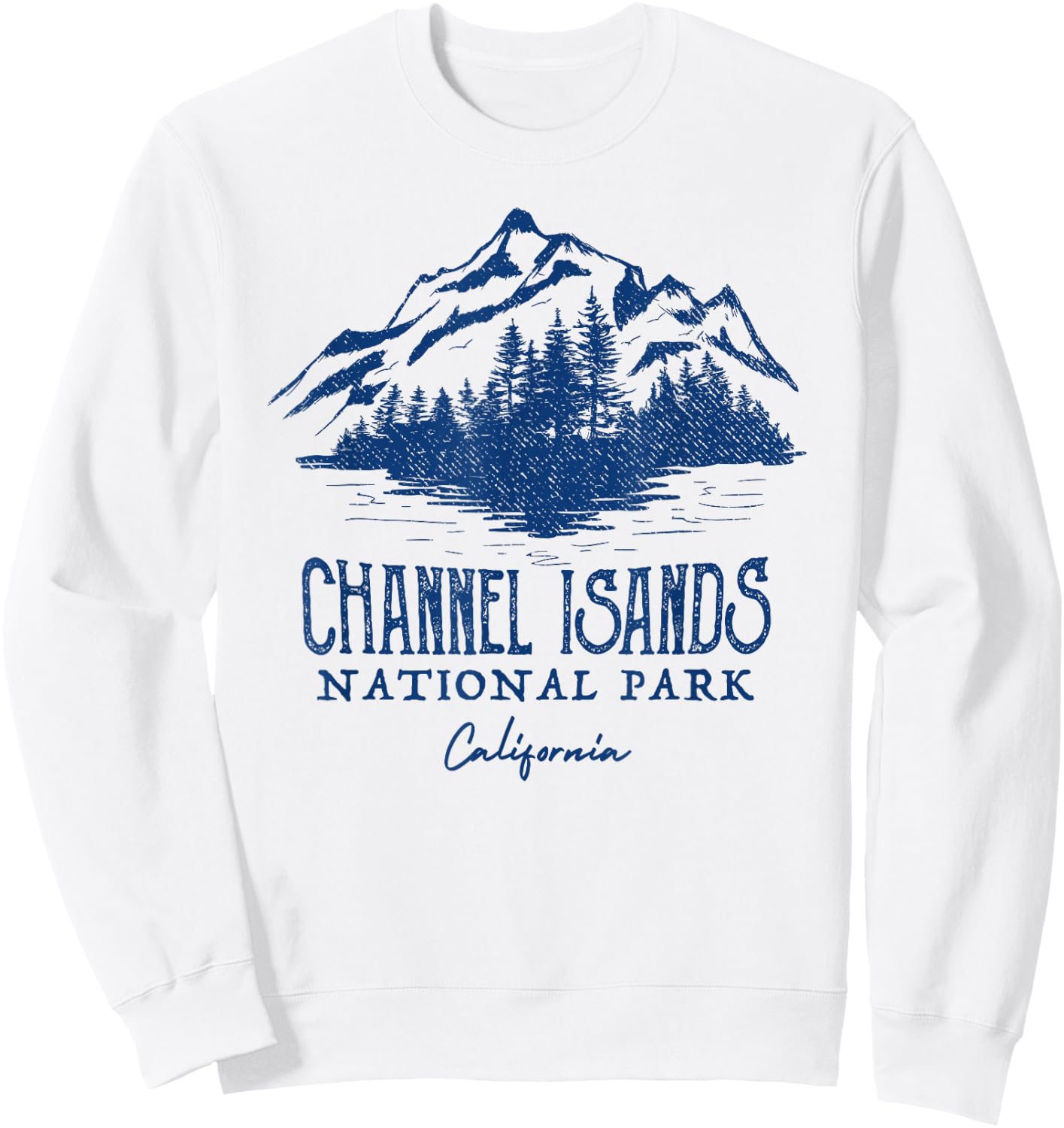 Vintage Channel Islands National Park California Sweatshirt - Sweatshirt | White