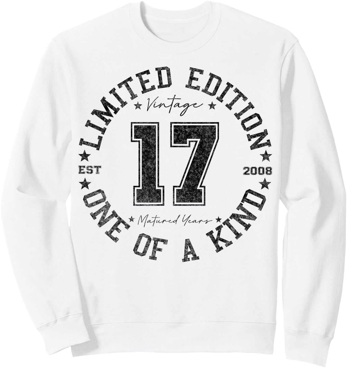 17 Year Old Gifts Vintage 2008 Limited Edition 17th Birthday Sweatshirt - Sweatshirt | White