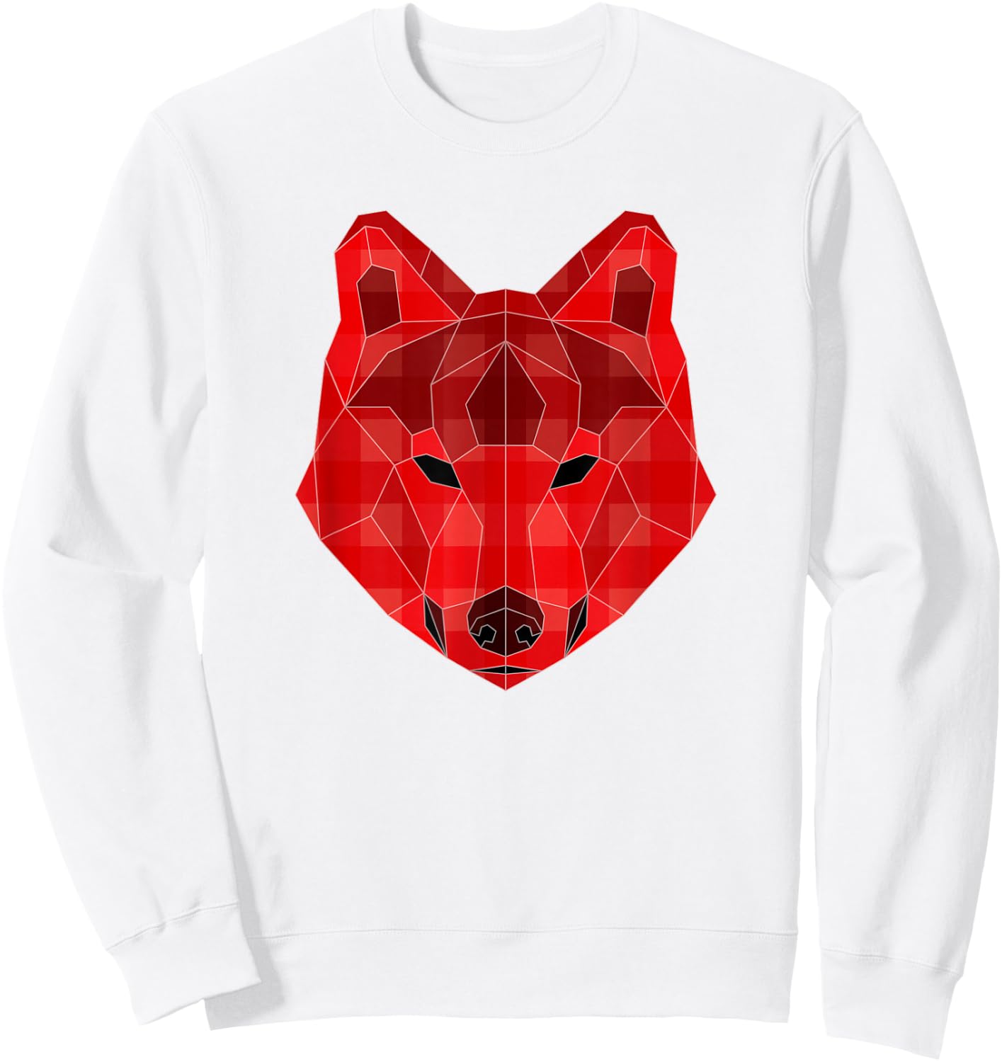 Red Plaid Wolf Cute Matching Family Christmas Gift Sweatshirt - Sweatshirt | White