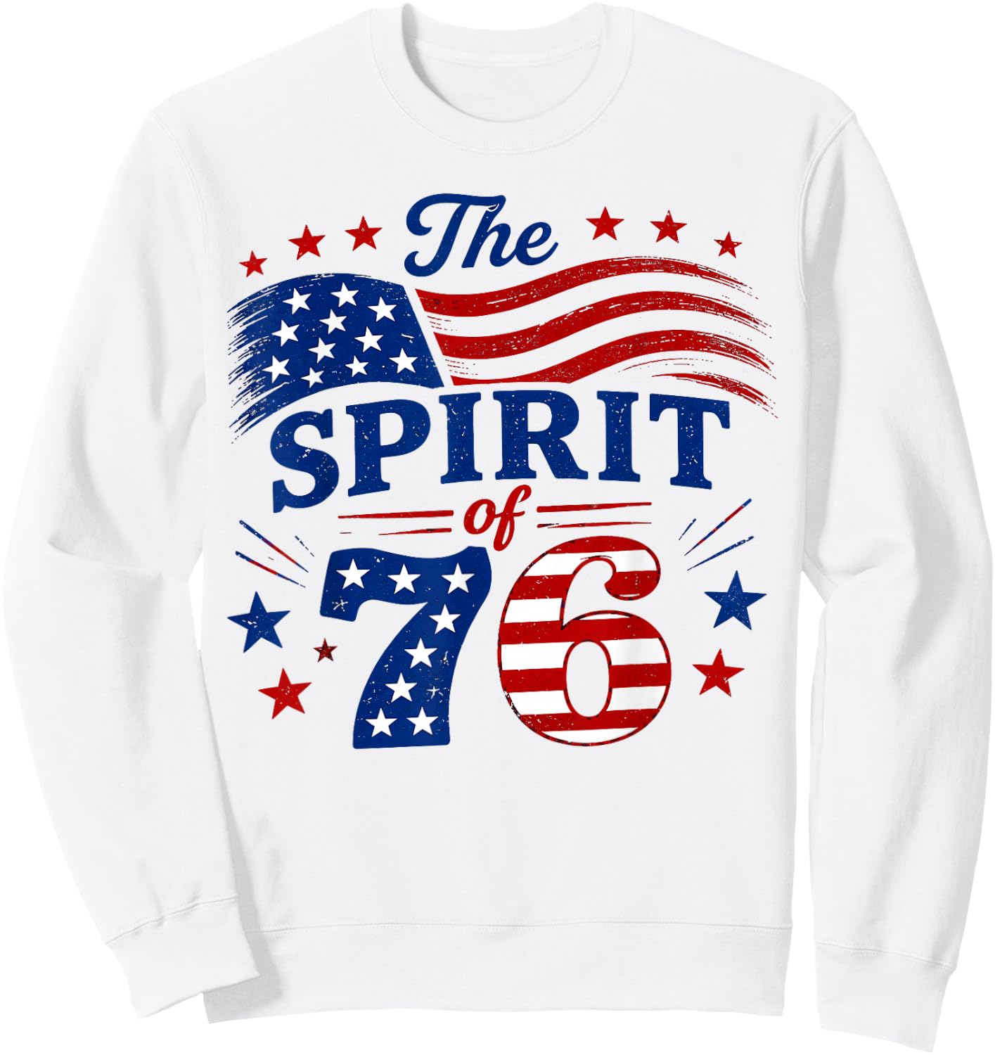 Spirit of '76 Vintage Patriotic 250th Anniversary Sweatshirt - Sweatshirt | White