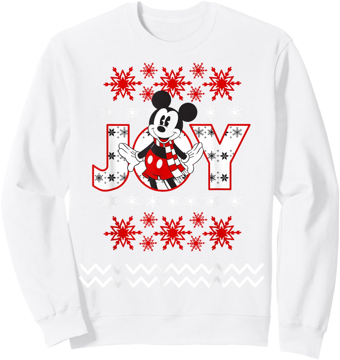 Disney - Mickey Mouse Holiday Joy Sweatshirt - Sweatshirt | White