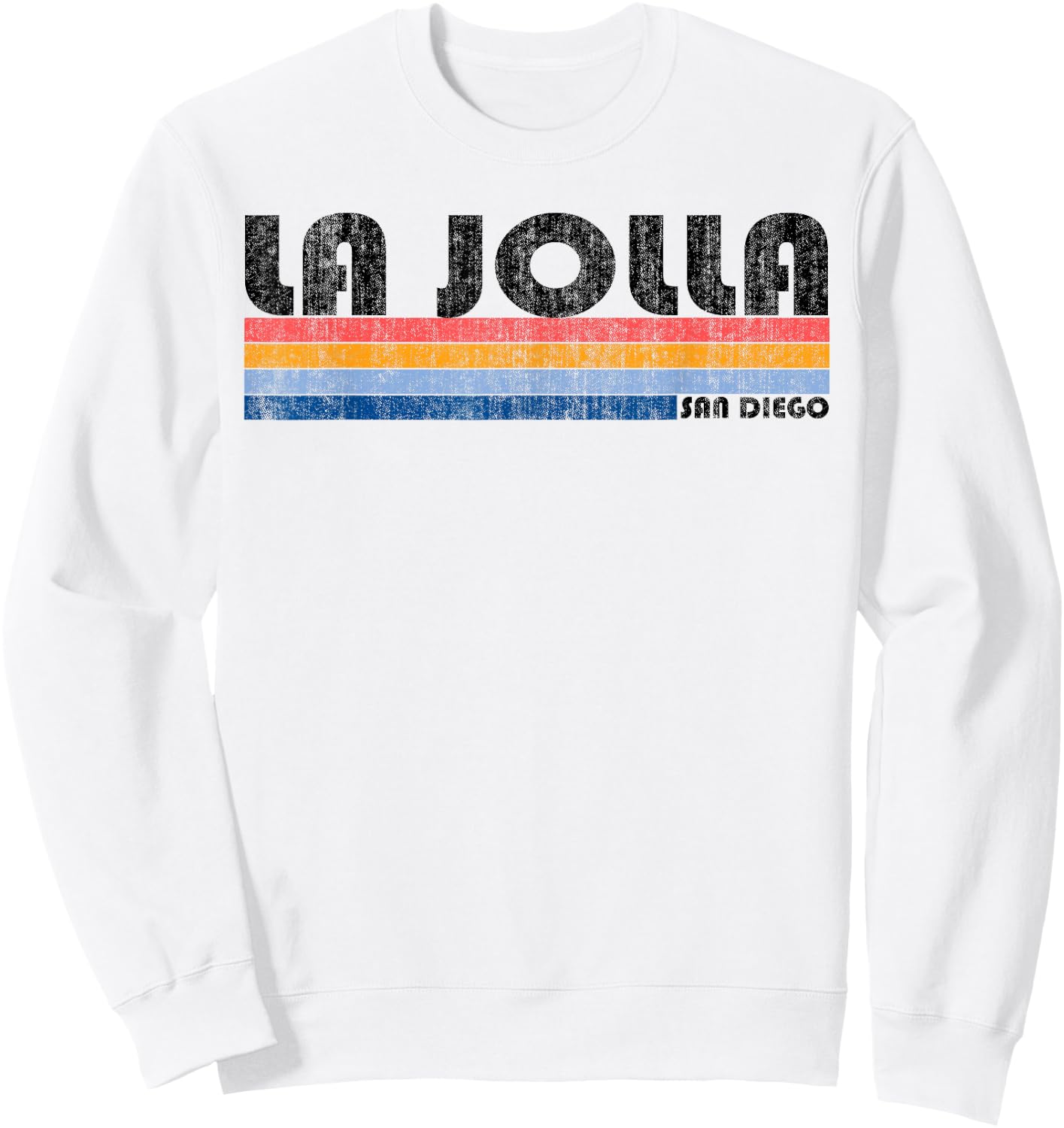 Vintage 1980s Style La Jolla, CA Sweatshirt - Sweatshirt | White