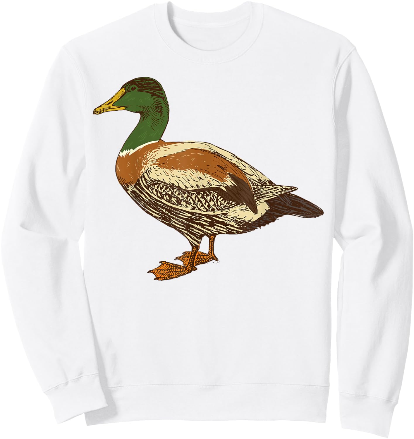 Mallard Duck Shirt | Cute I Love Waterfowls Gift Sweatshirt - Sweatshirt | White