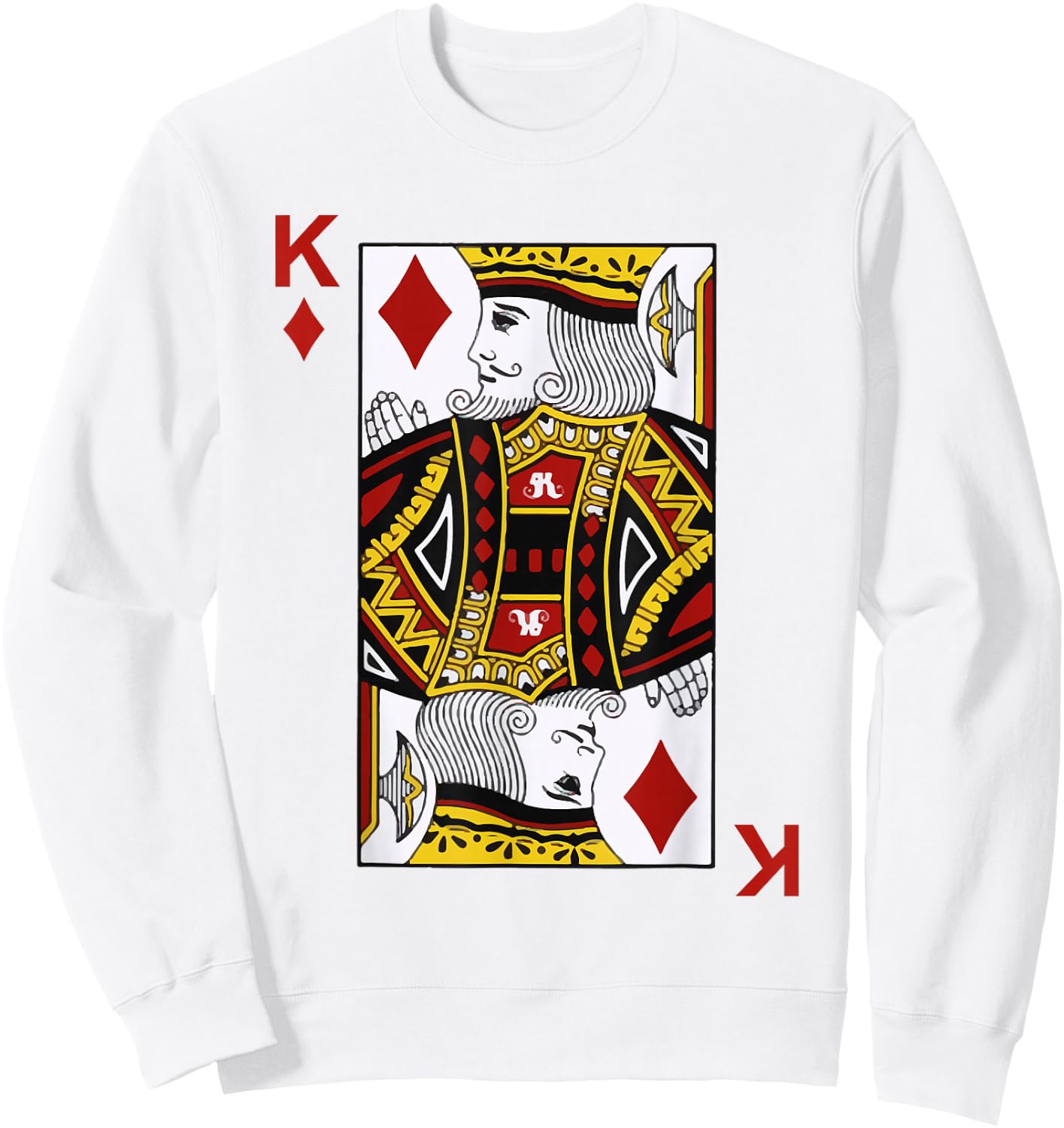 King of Diamond Blackjack Cards Poker 21 K Shirt Sweatshirt - Sweatshirt | White