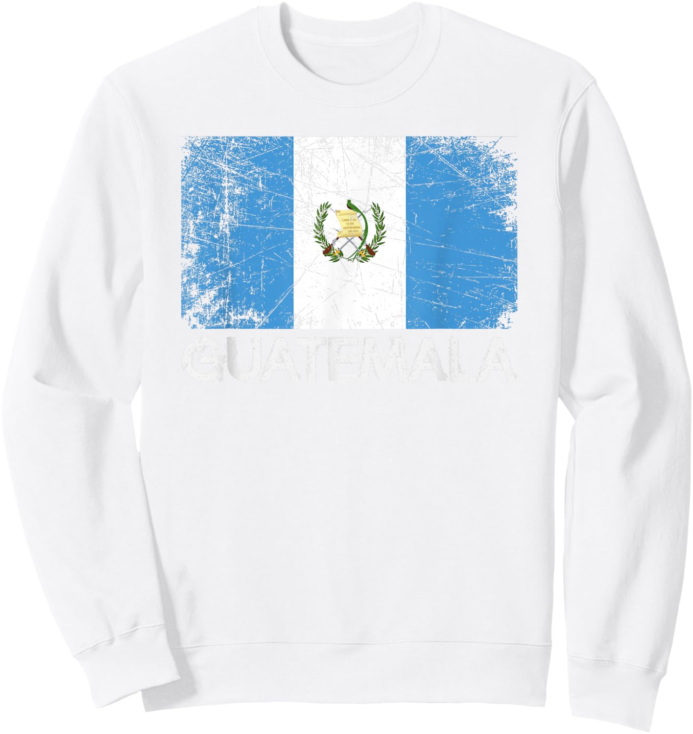 Guatemalan Flag | Vintage Made In Guatemala Gift Sweatshirt - Sweatshirt | White