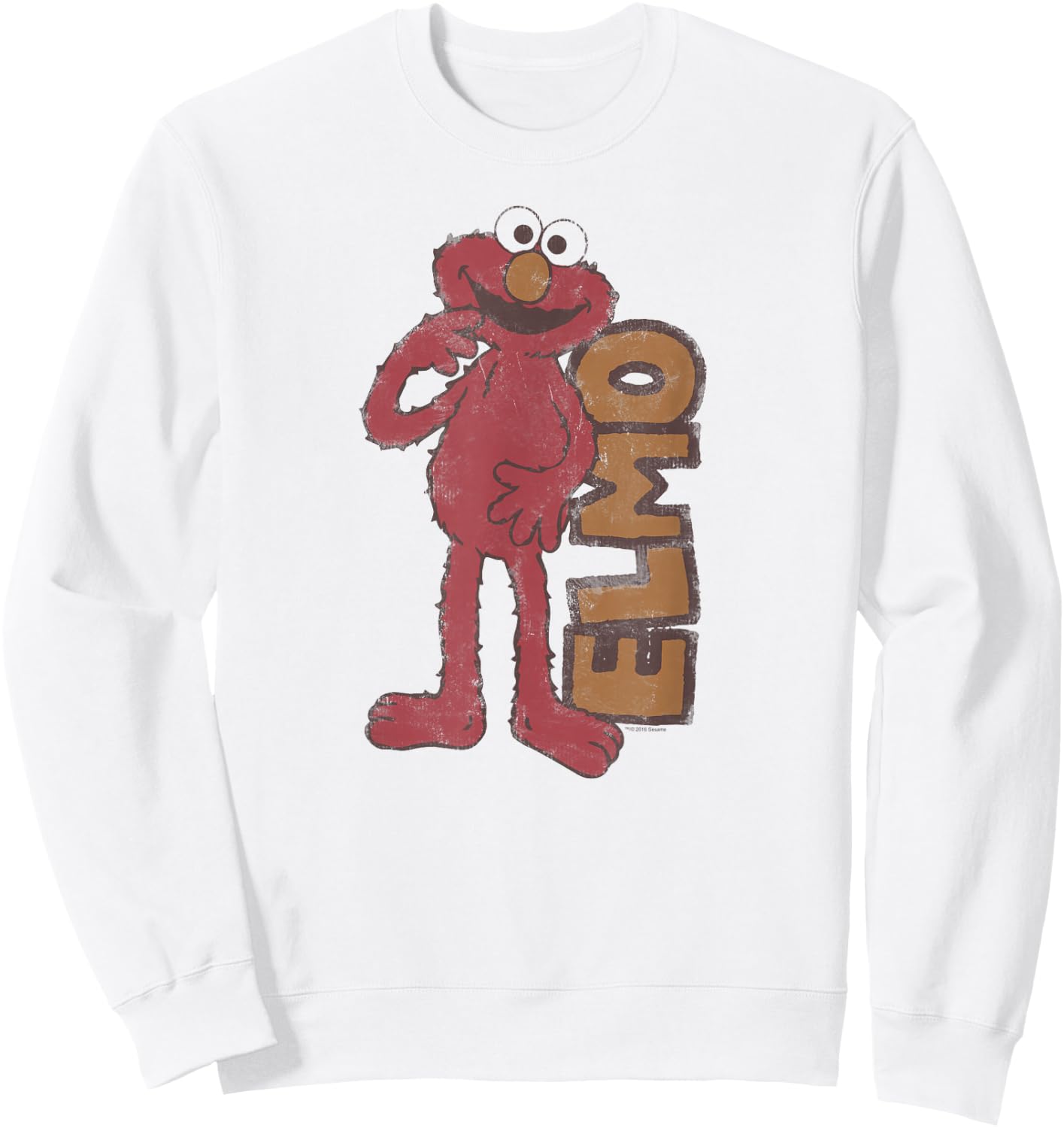 Sesame Street Vintage Elmo T Shirt Sweatshirt - Sweatshirt | White