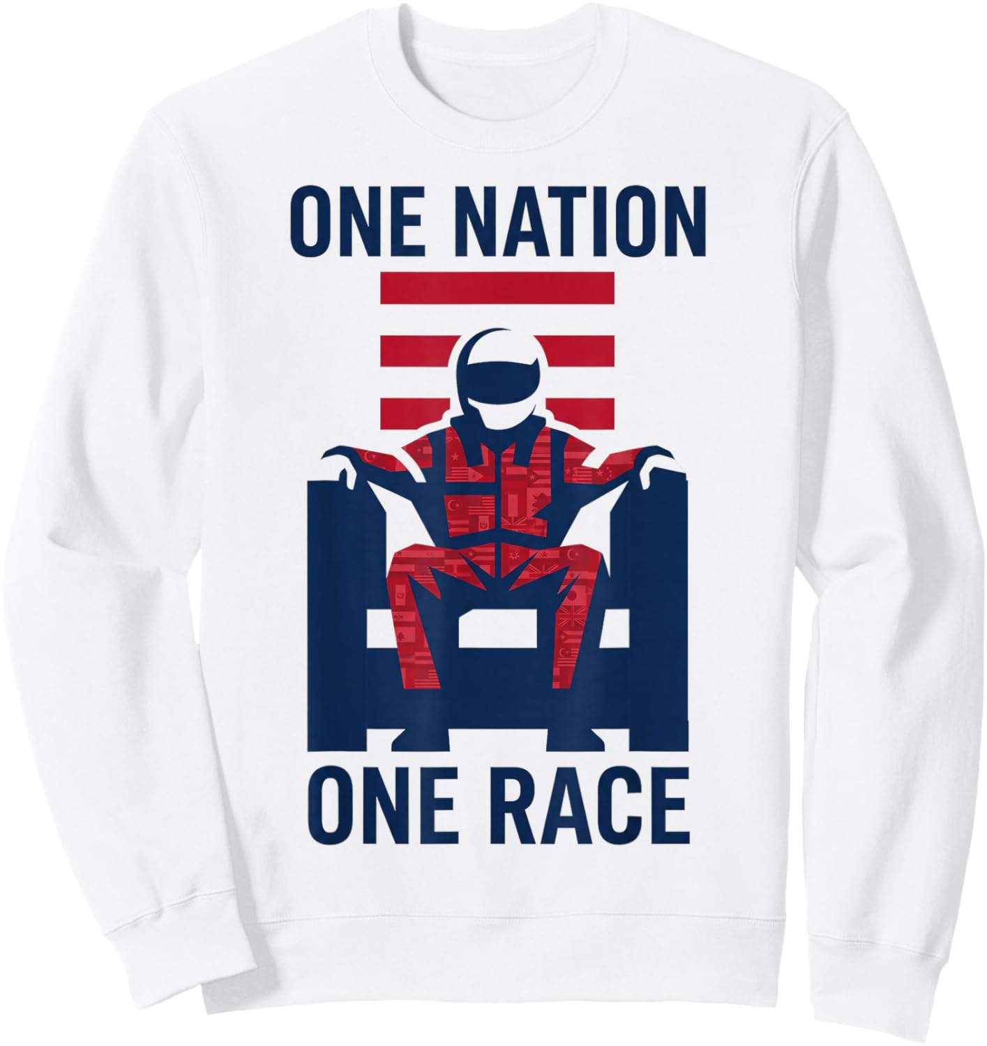 One Nation One Race Sweatshirt - Sweatshirt | White
