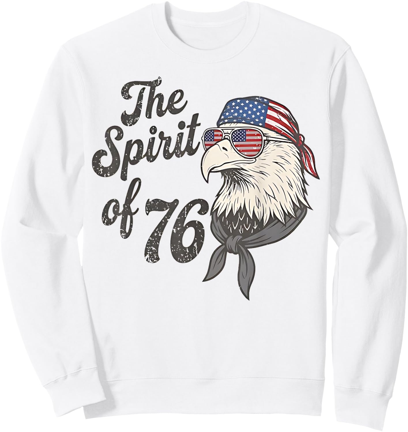 The Spirit of 76 USA 250th Anniversary Fourth of July Sweatshirt - Sweatshirt | White
