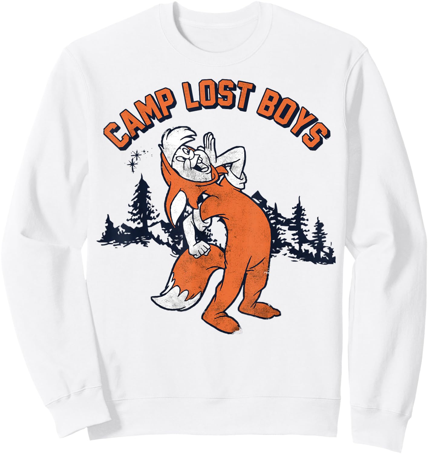 Disney Peter Pan Fox Slightly Camp Lost Boys Graphic Sweatshirt - Sweatshirt | White