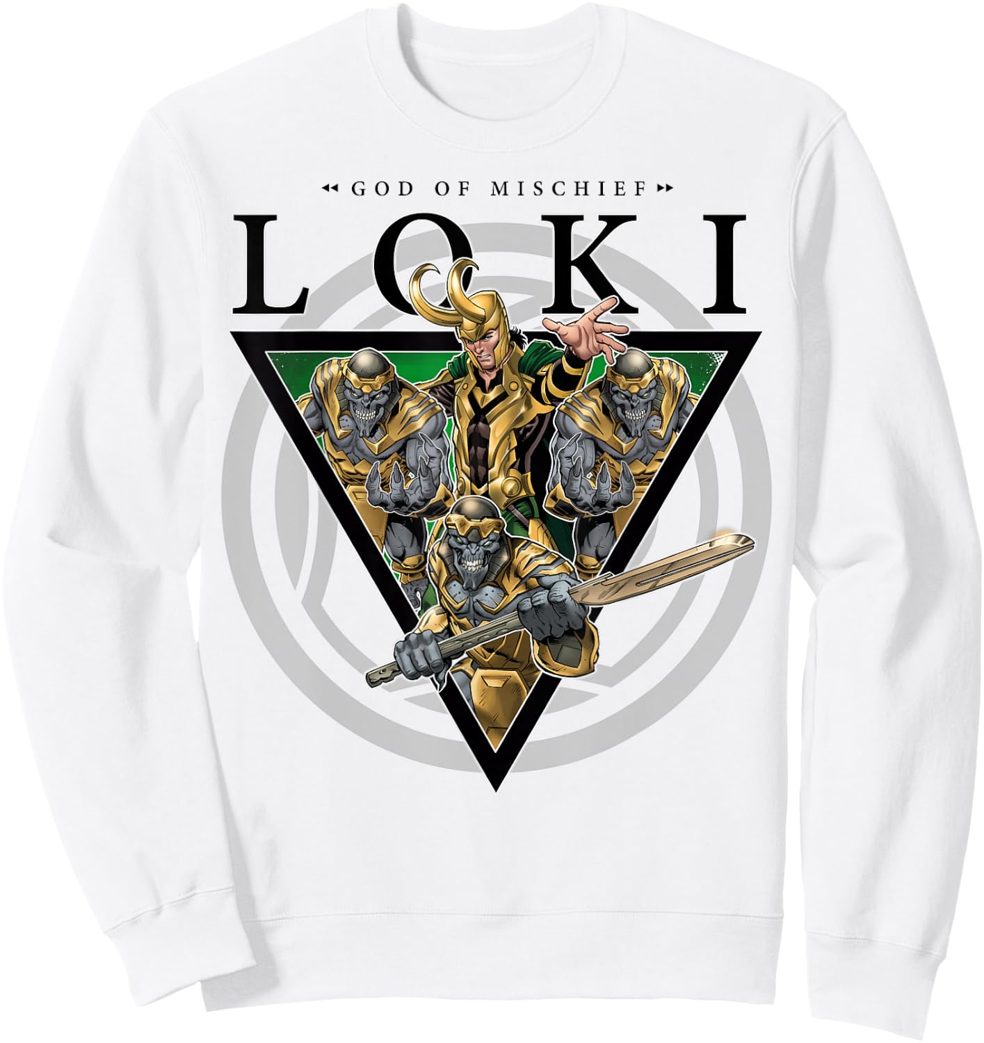 Marvel Loki The Master of Mischief & Entourage Sweatshirt - Sweatshirt | White