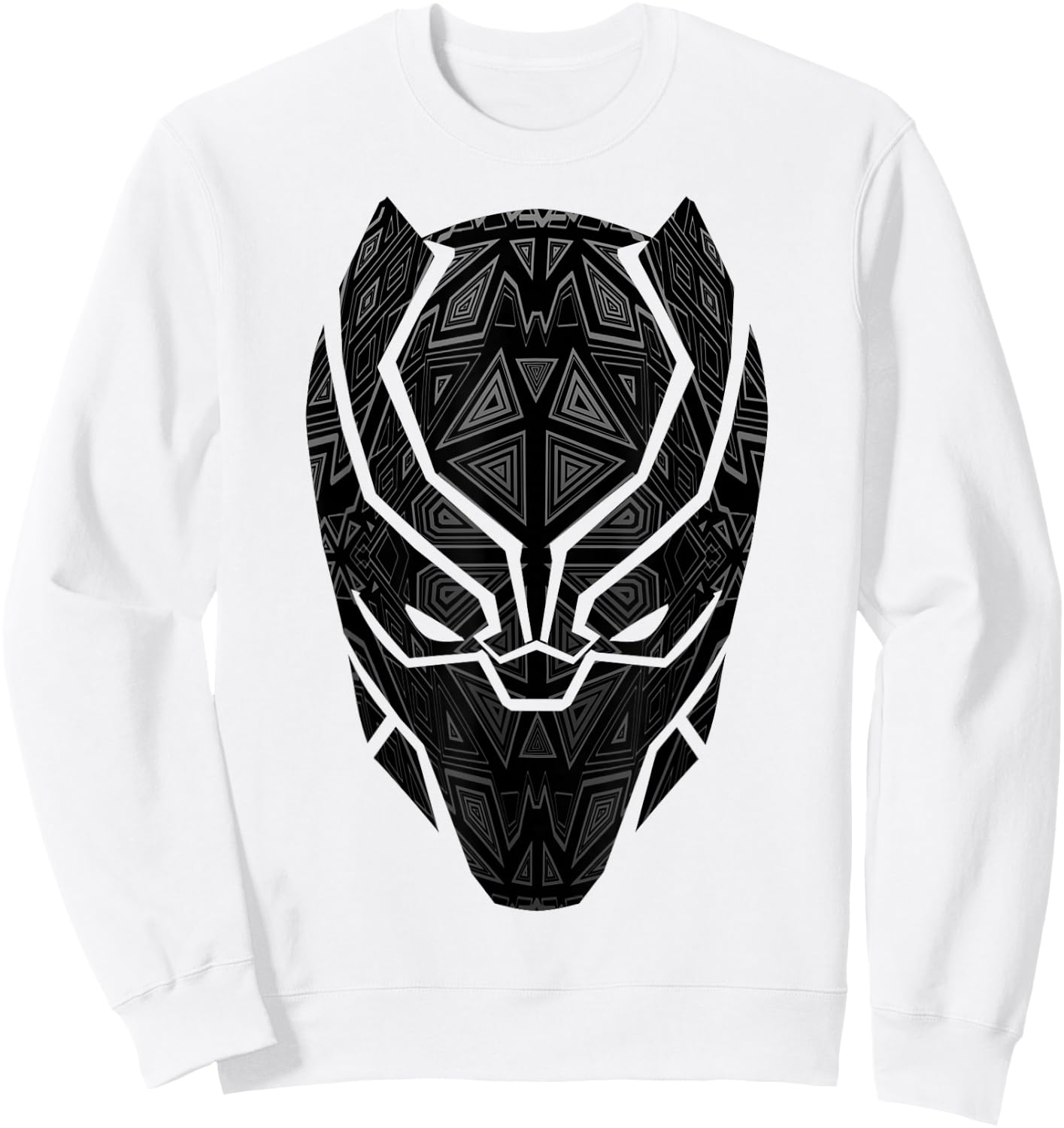 Marvel Black Panther Geometric Prism Mask Sweatshirt - Sweatshirt | White
