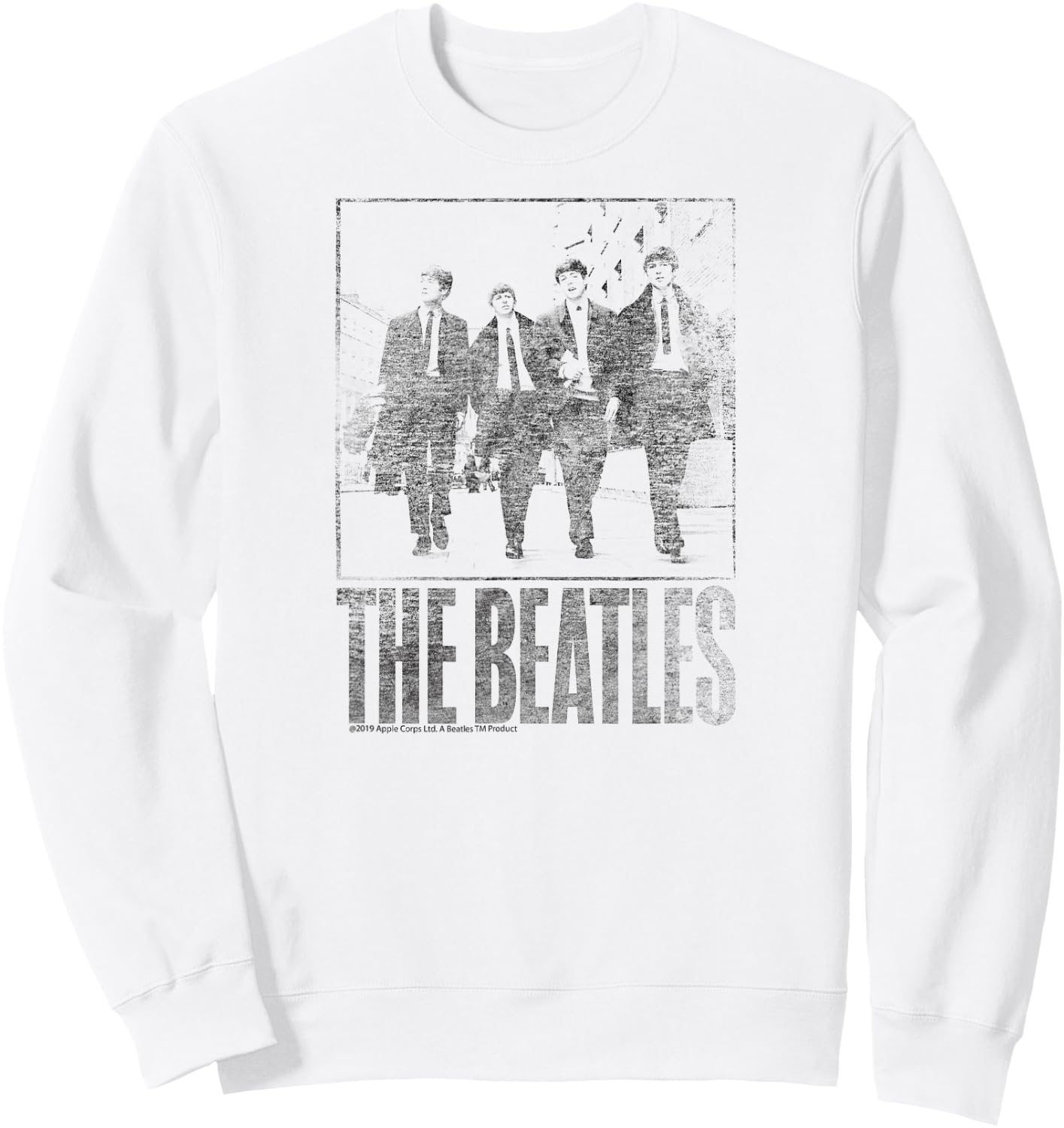 The Beatles Vintage Portrait Short Sleeve Sweatshirt - Sweatshirt | White