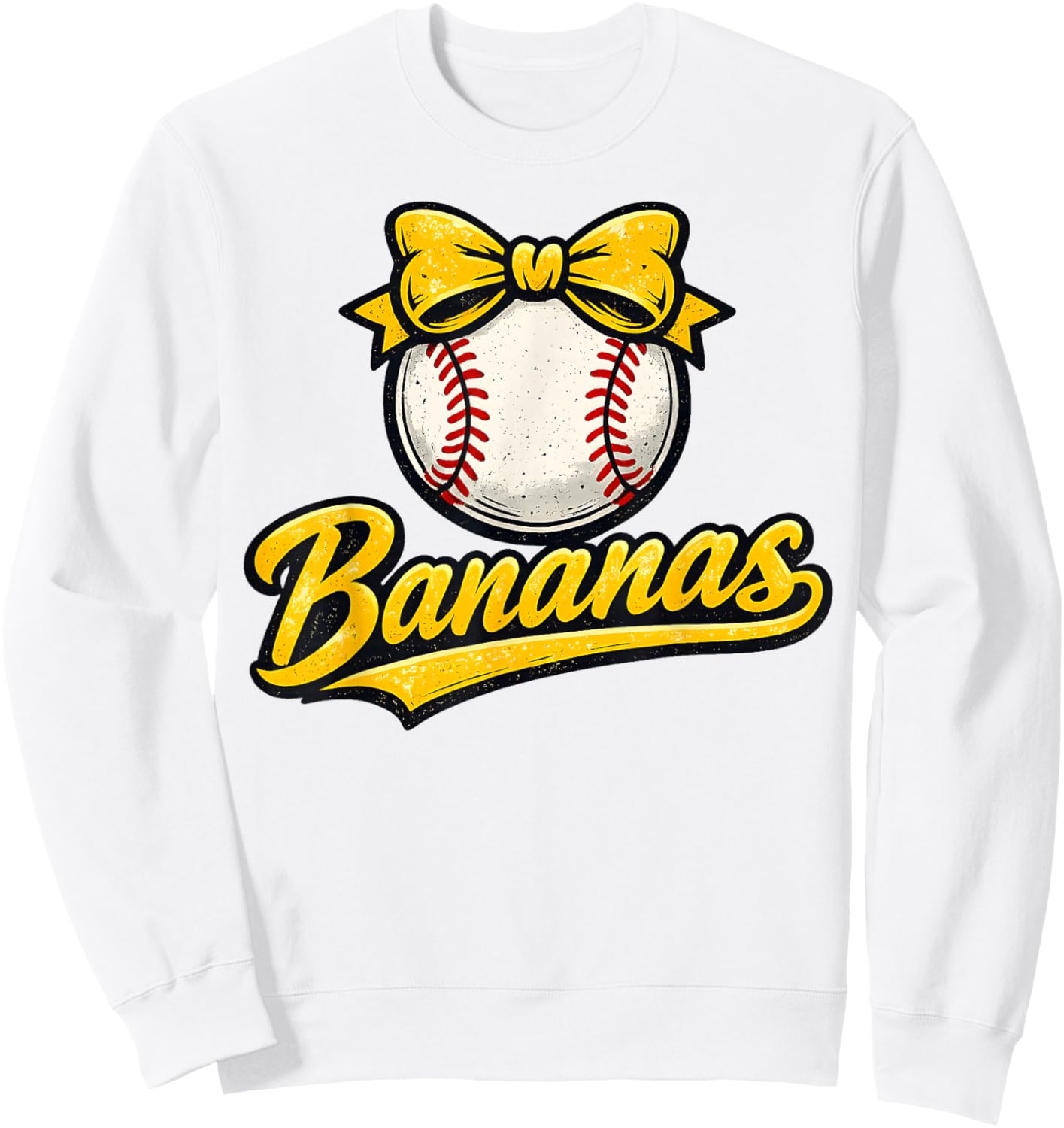Funny Banana Coquette Bow Kids Girls Boys Youth Men Sweatshirt - Sweatshirt | White