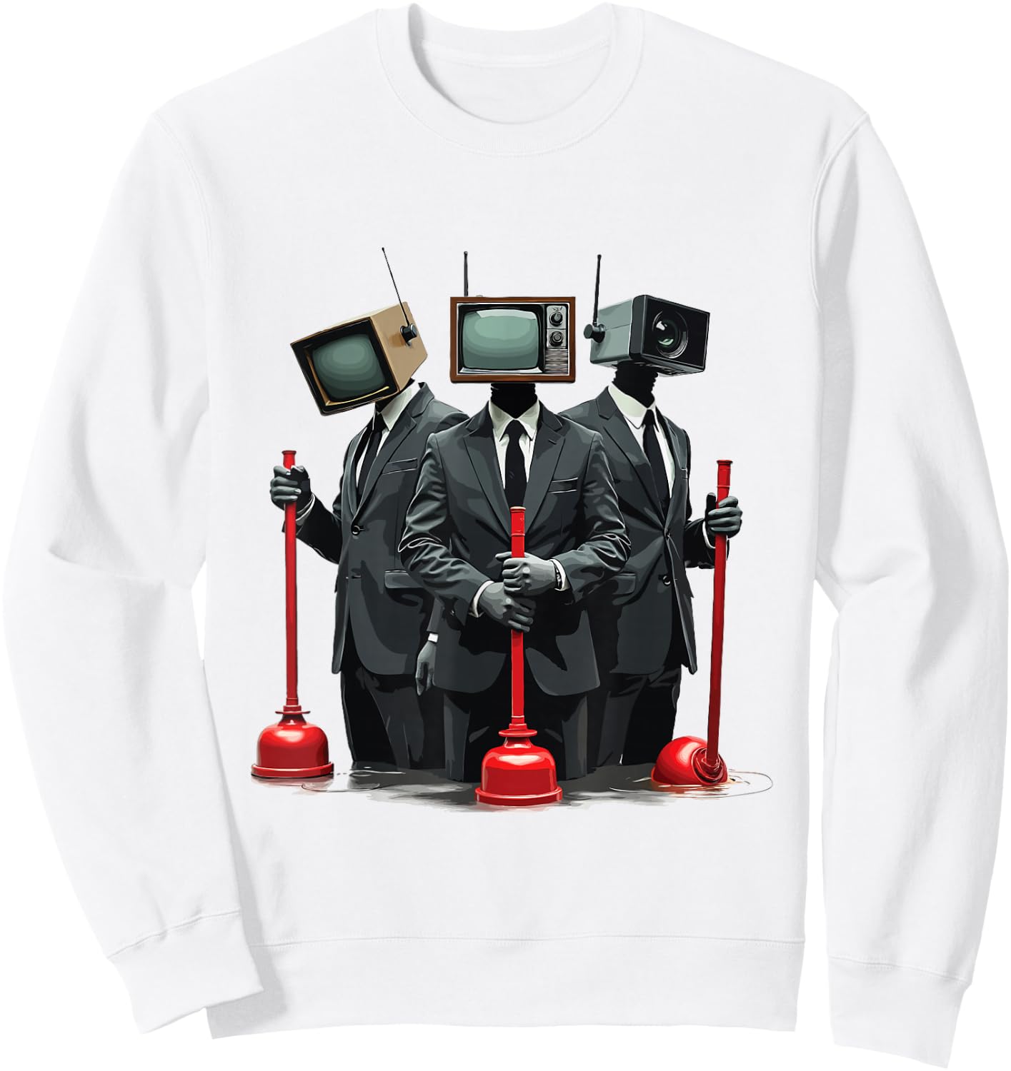 Skibidi toilet , Birthday Boy Present for Kids, Adults Sweatshirt - Sweatshirt | White