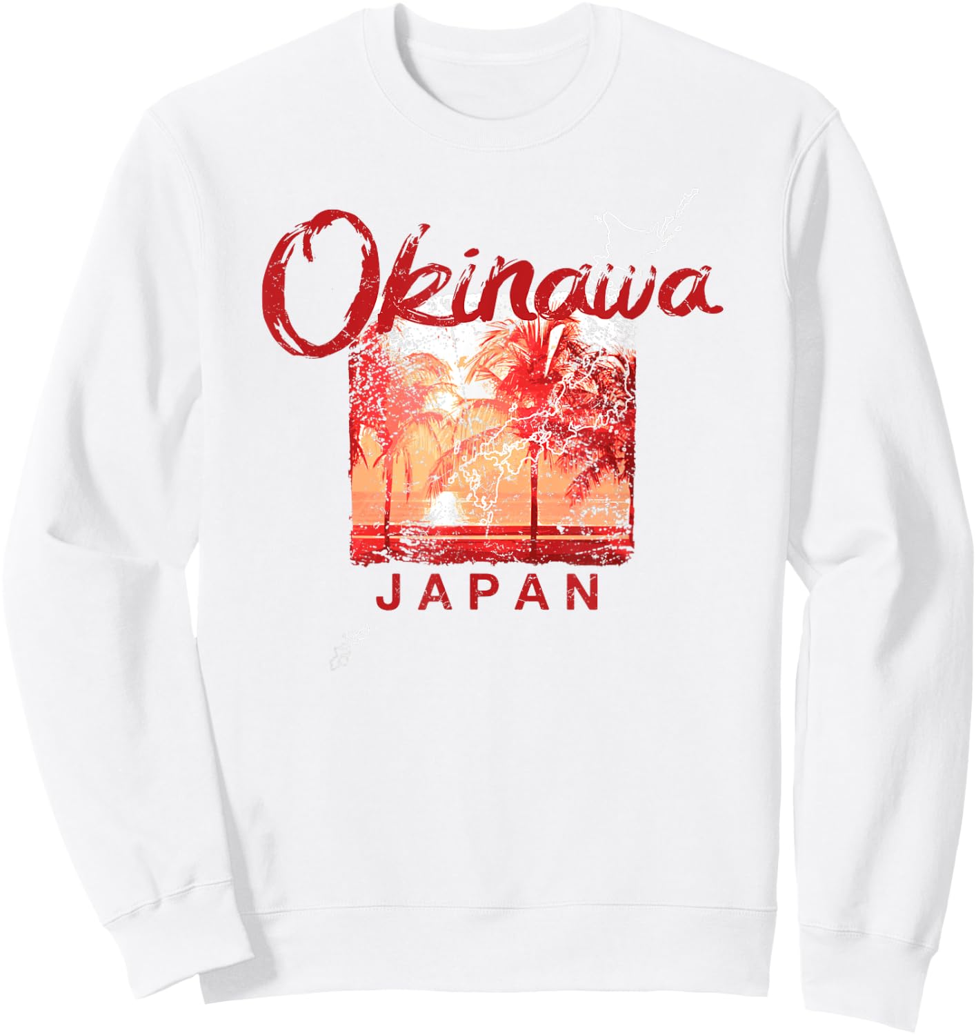 Okinawa Japan Japanese Retro Vintage Travel Sweatshirt - Sweatshirt | White