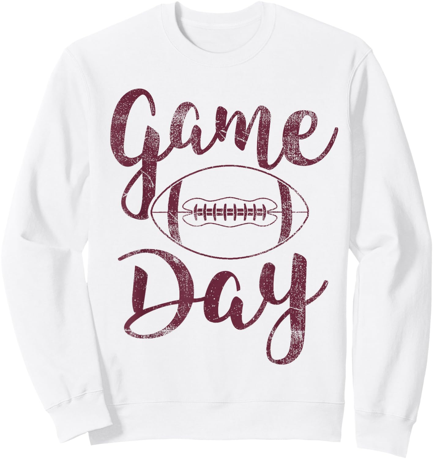 Game Day Football - Cute Football Top Sweatshirt - Sweatshirt | White