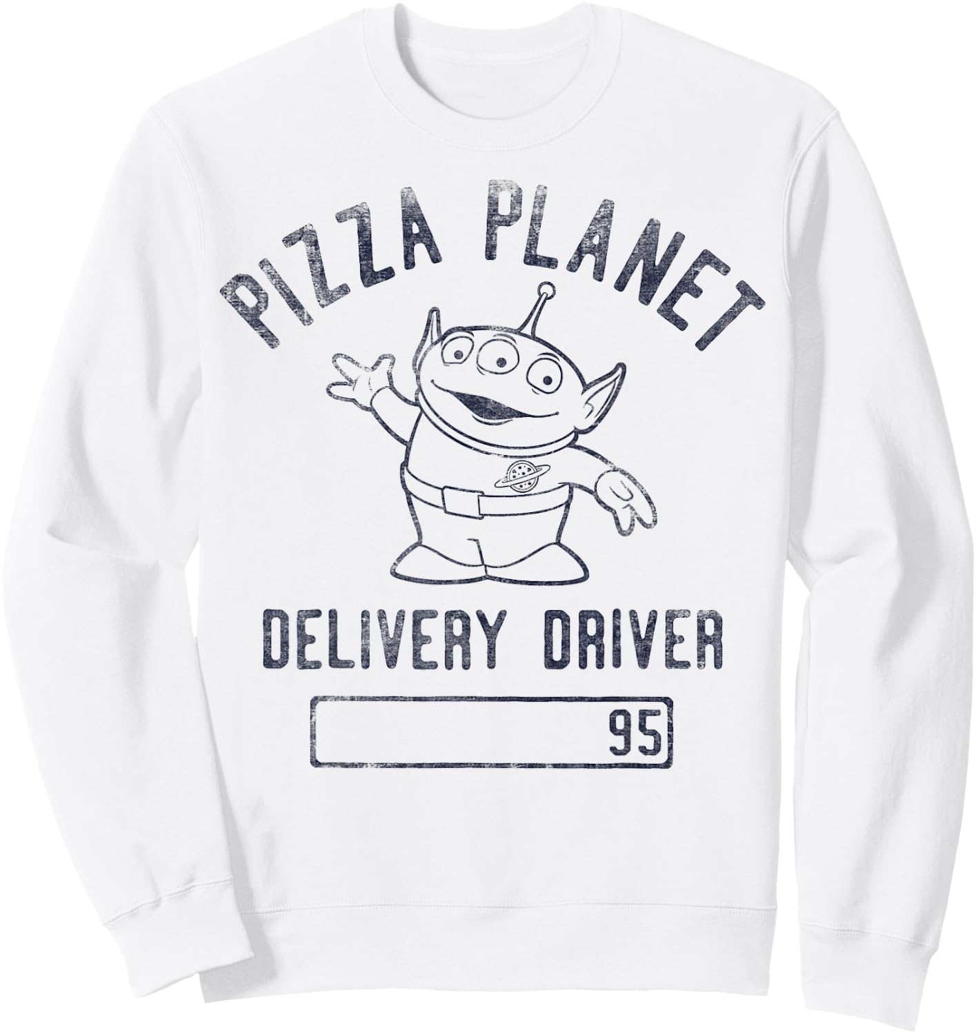 Disney Pixar Toy Story Pizza Planet Driver Alien Sweatshirt - Sweatshirt | White