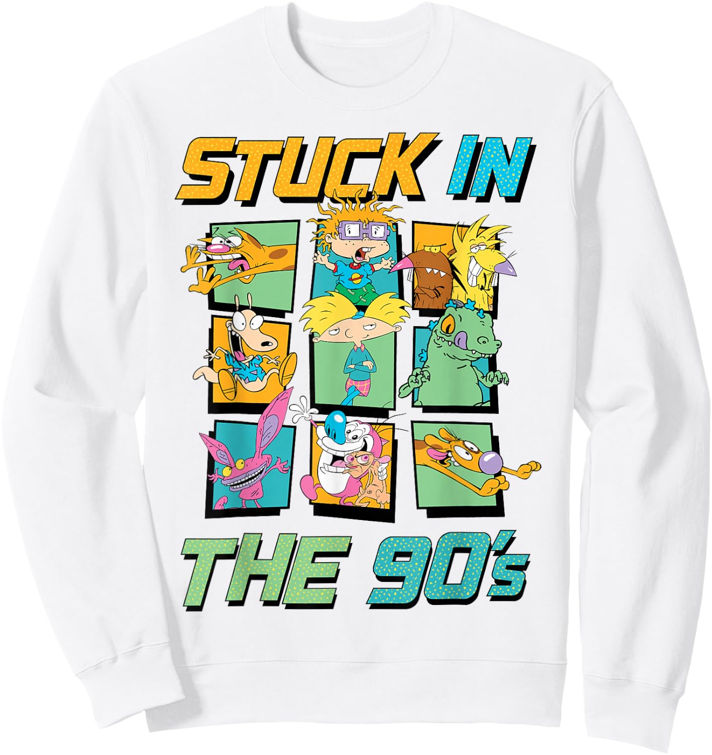 Nickelodeon Stuck in The 90s Sweatshirt - Sweatshirt | White