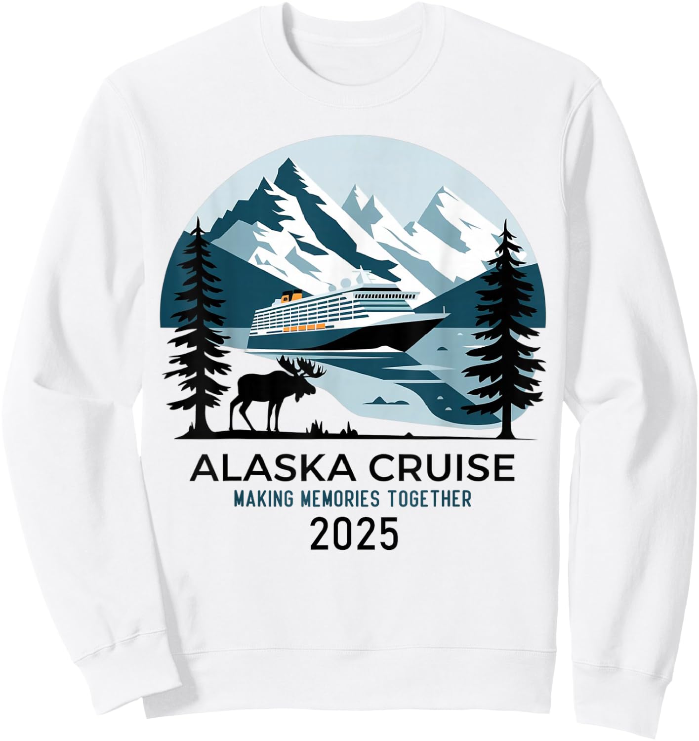 Matching Family Friends and Group Alaska Cruise 2025 Sweatshirt - Sweatshirt | White