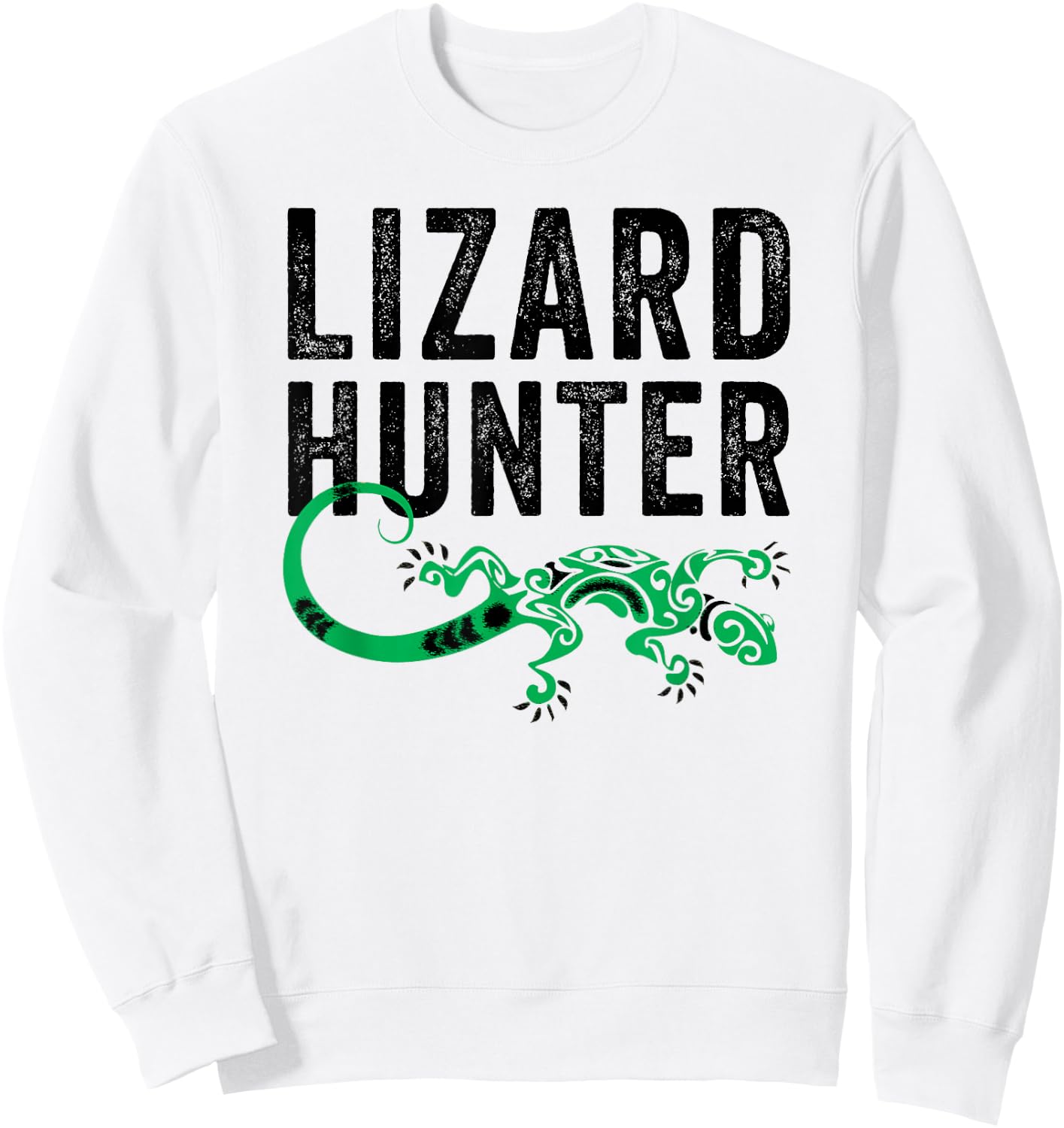 Lizard Hunter Funny Reptile Lovers Children's Gift Sweatshirt - Sweatshirt | White