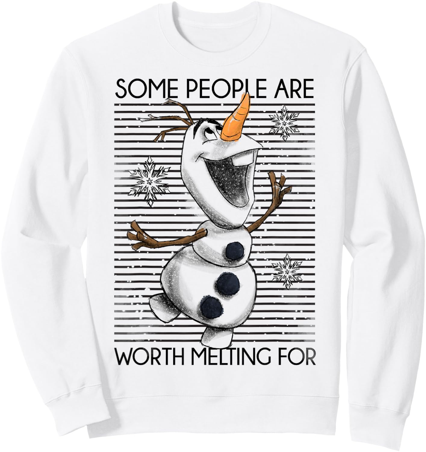 Disney Frozen Olaf Some People are Worth Melting for Sweatshirt - Sweatshirt | White