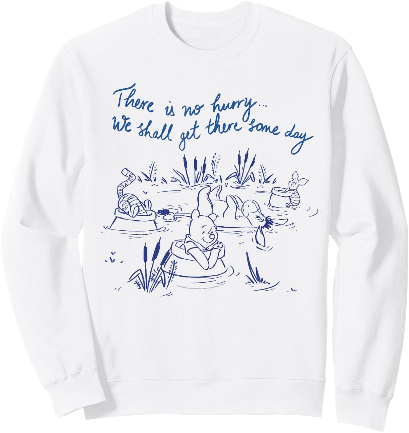 Disney Winnie the Pooh No Hurry We Shall Get There Some Day Sweatshirt - Sweatshirt | White