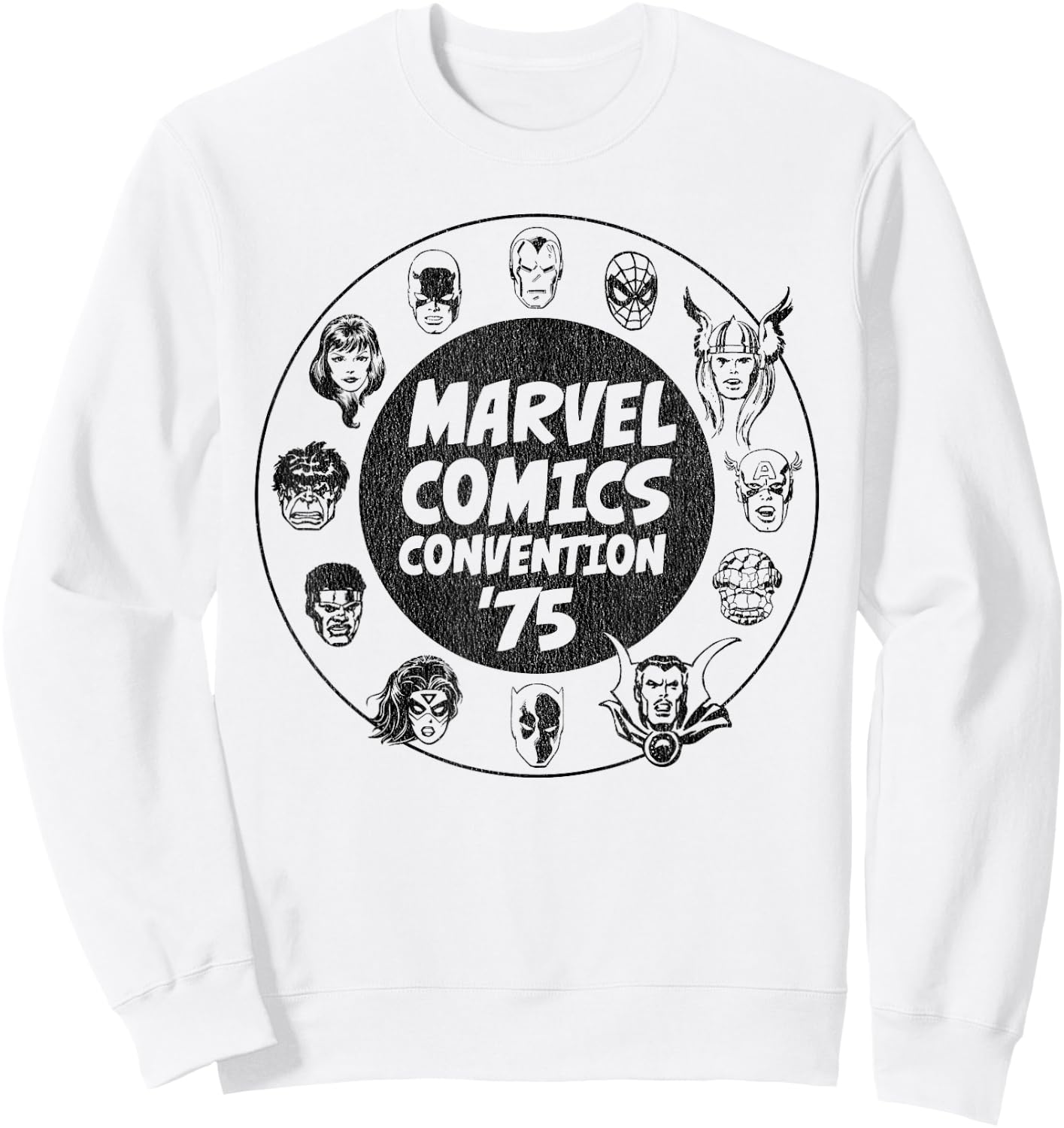 Marvel Comics Convention 75 Monochromatic Vintage Sweatshirt - Sweatshirt | White