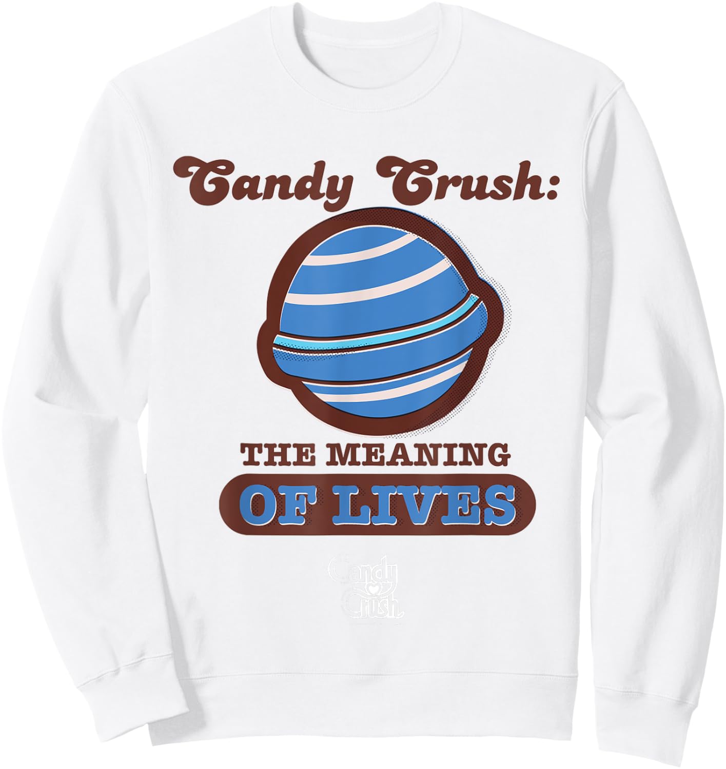 Candy Crush 'The Meaning of Lives' Sweatshirt - Sweatshirt | White